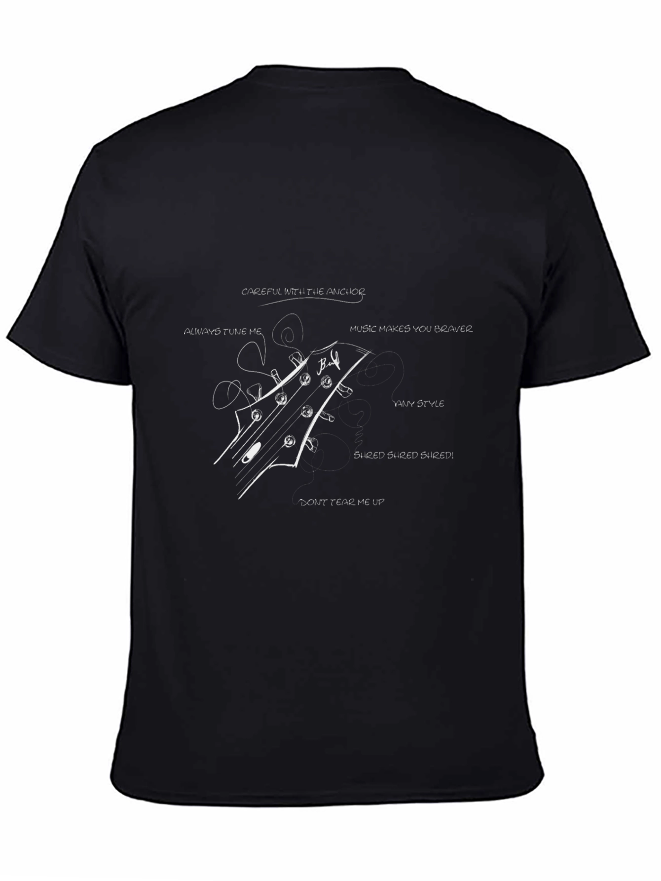 Guitar Headstock T-Shirt - Music Lover Tee