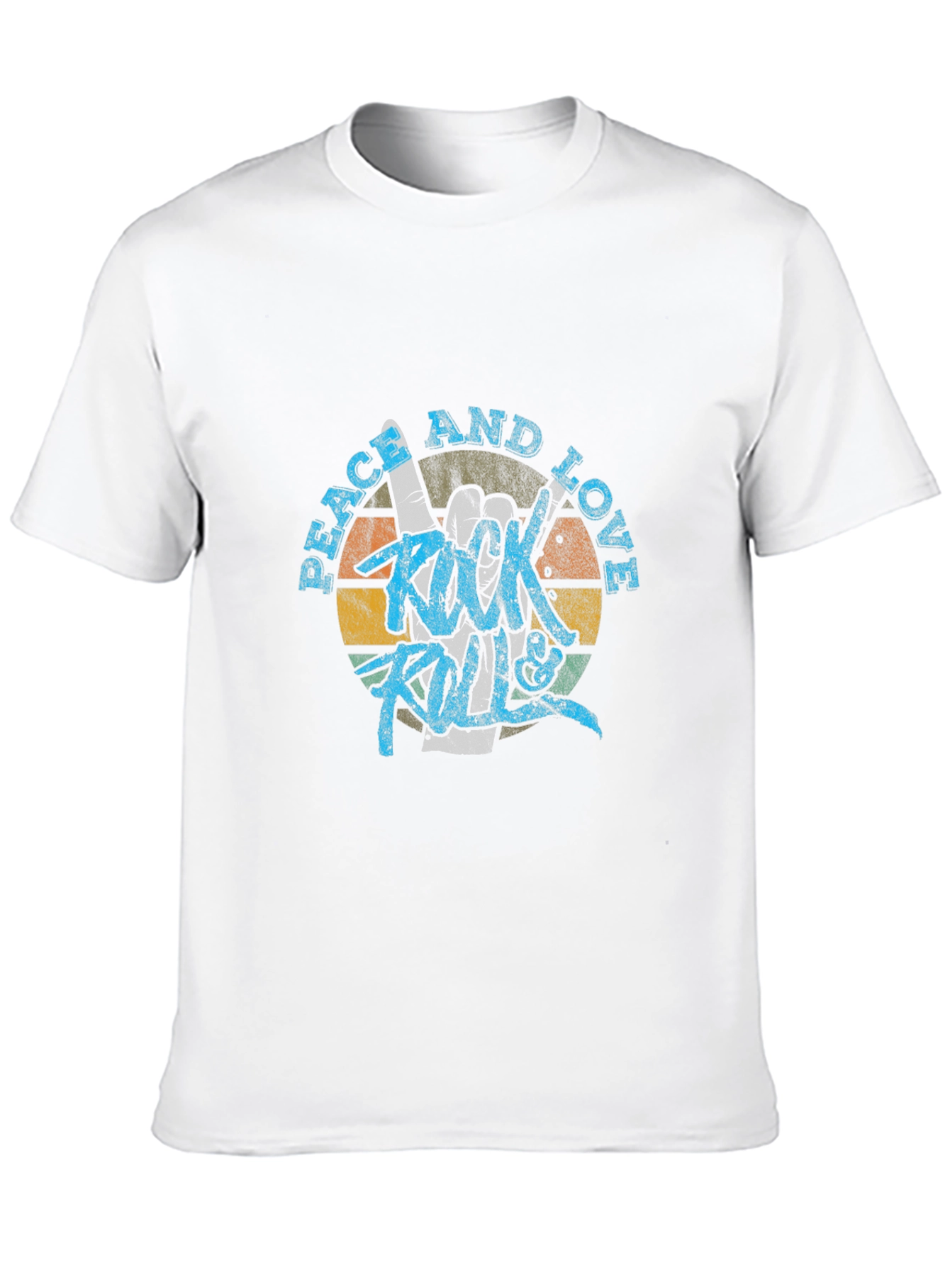 Peace Love & Rock N Roll Graphic T-Shirt