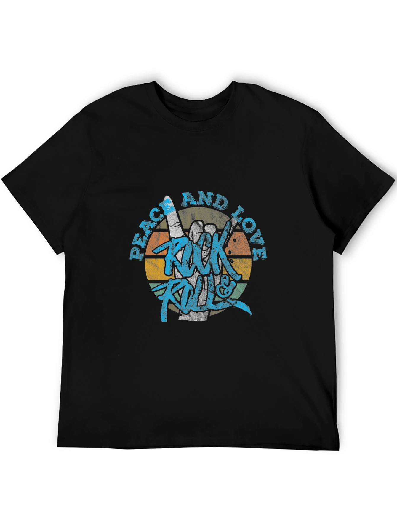 Peace Love & Rock N Roll Graphic T-Shirt