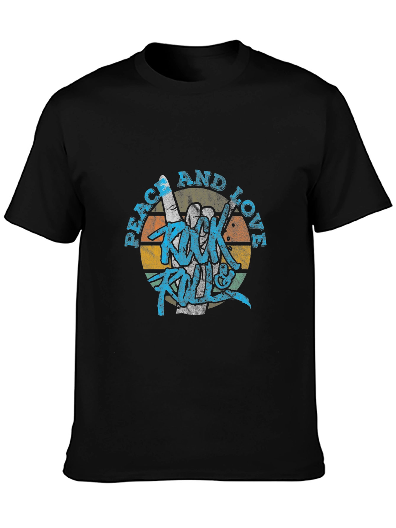 Peace Love & Rock N Roll Graphic T-Shirt