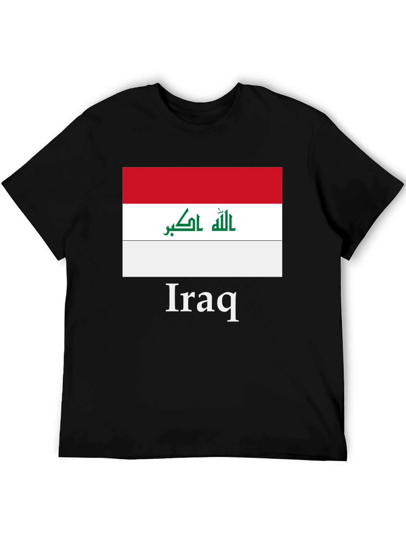 Iraq Flag T-Shirt - Black Graphic Tee