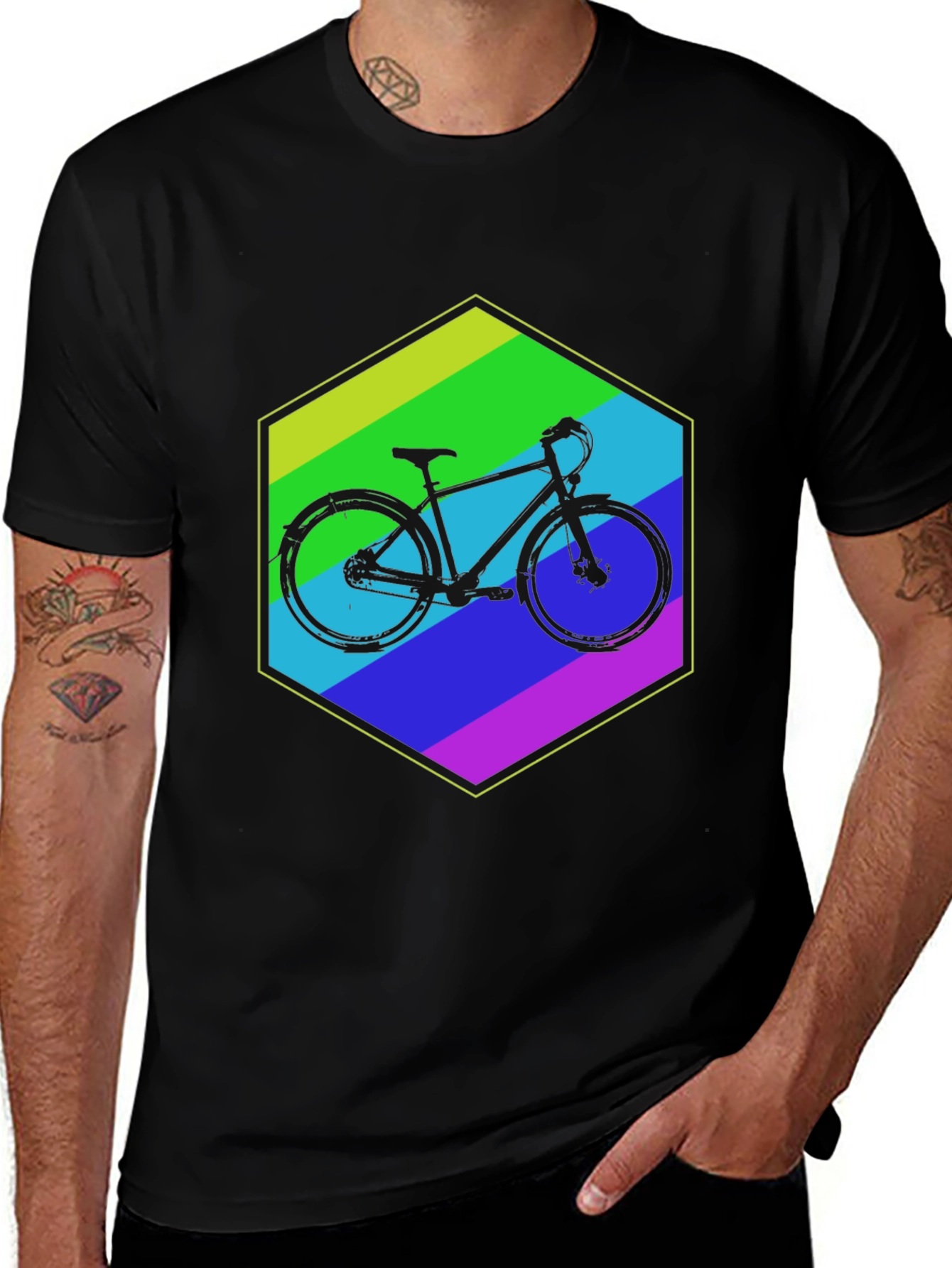 Bike Graphic Tee - Mens Black T-Shirt