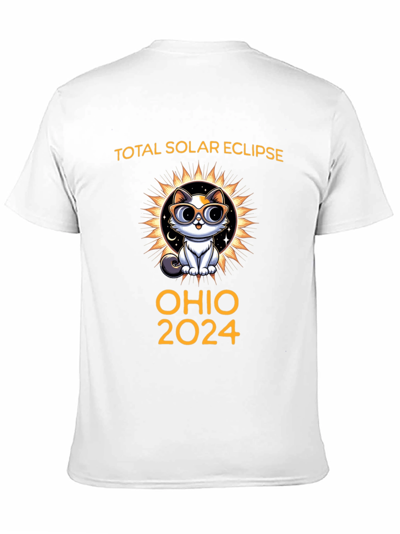 Ohio 2024 Total Solar Eclipse Cat T-Shirt