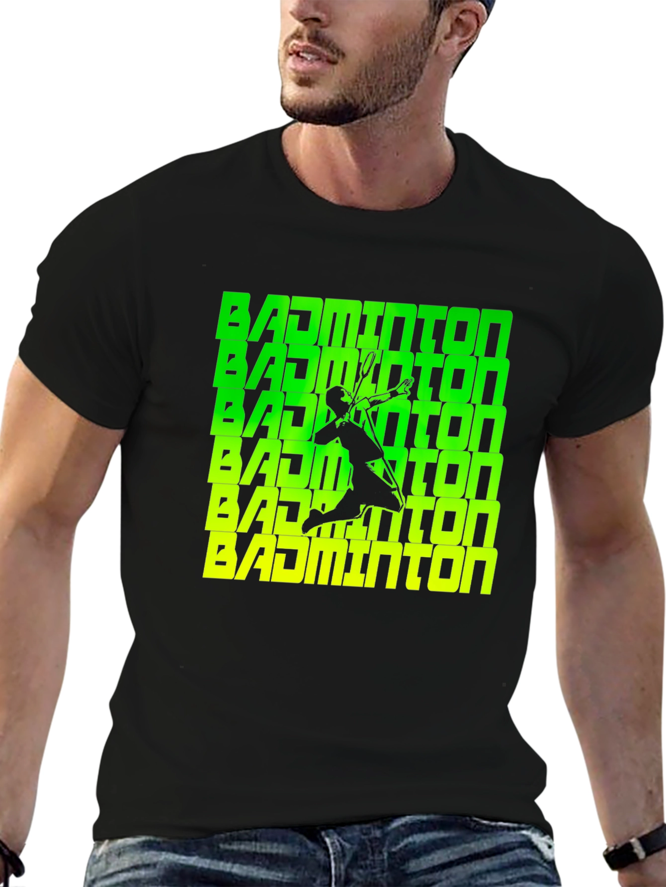 Badminton Player Graphic Tee