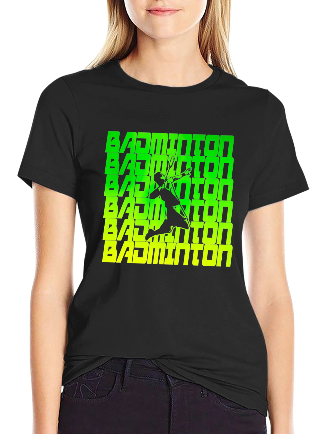 Badminton Player Graphic Tee