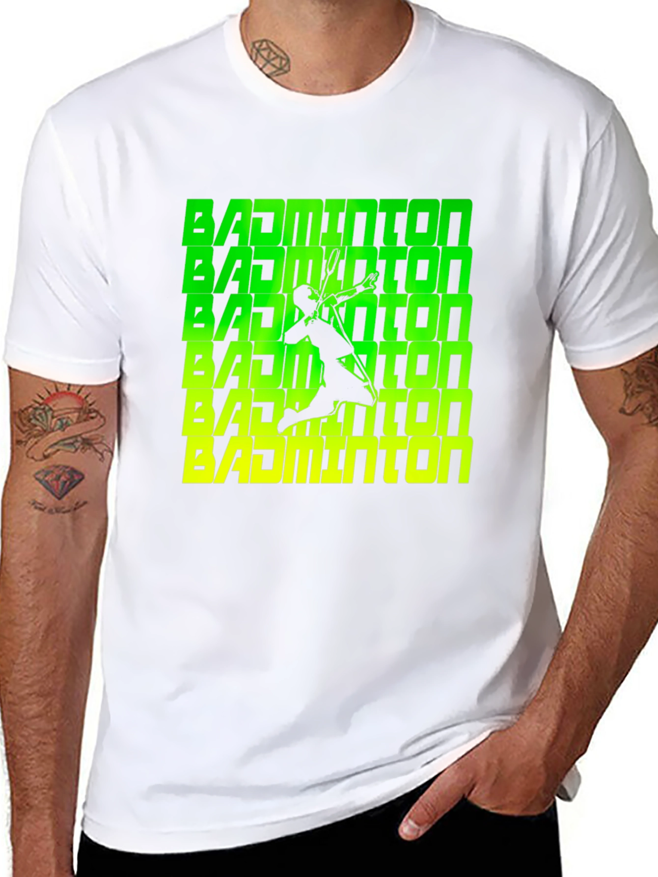 Badminton Player Graphic Tee