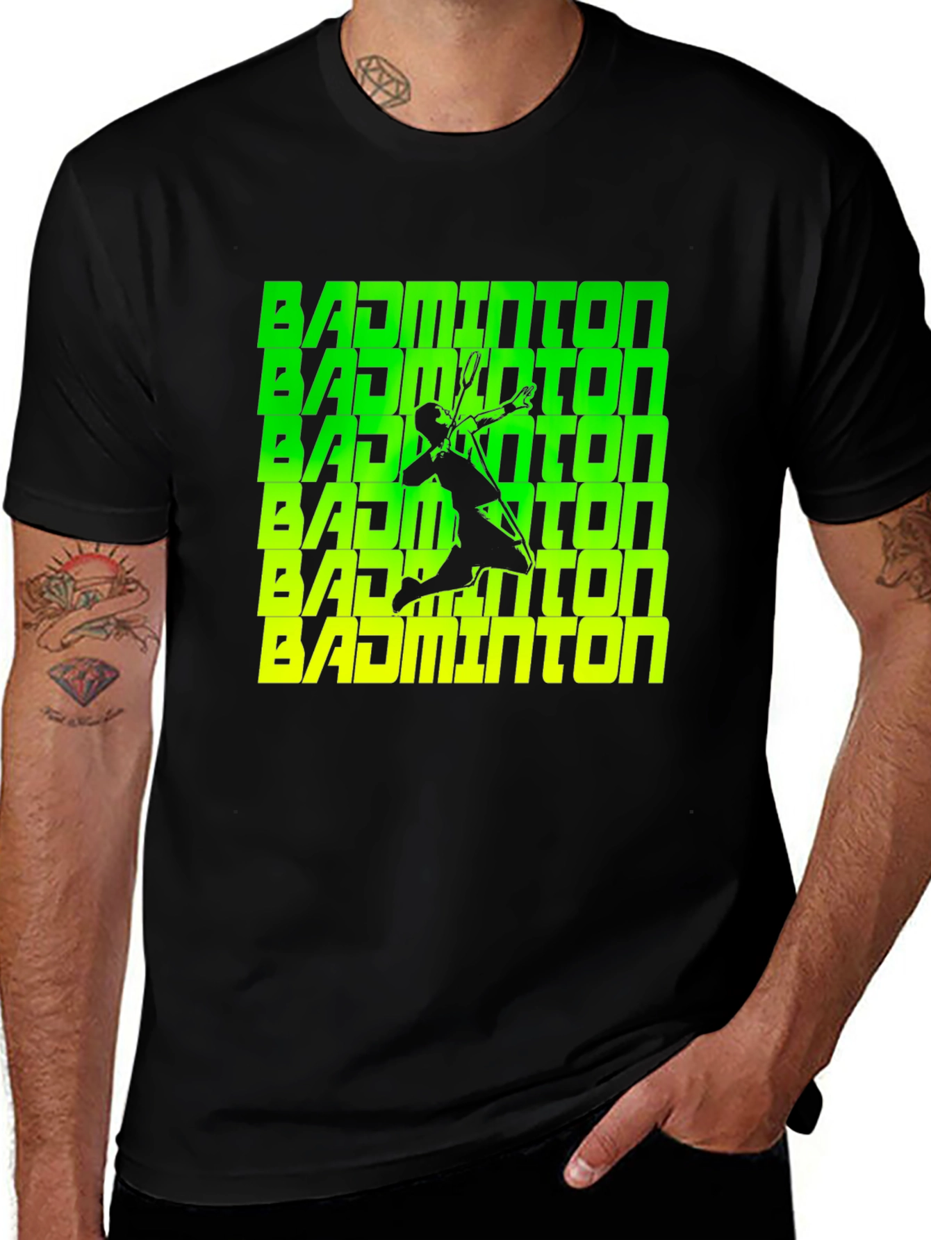 Badminton Player Graphic Tee