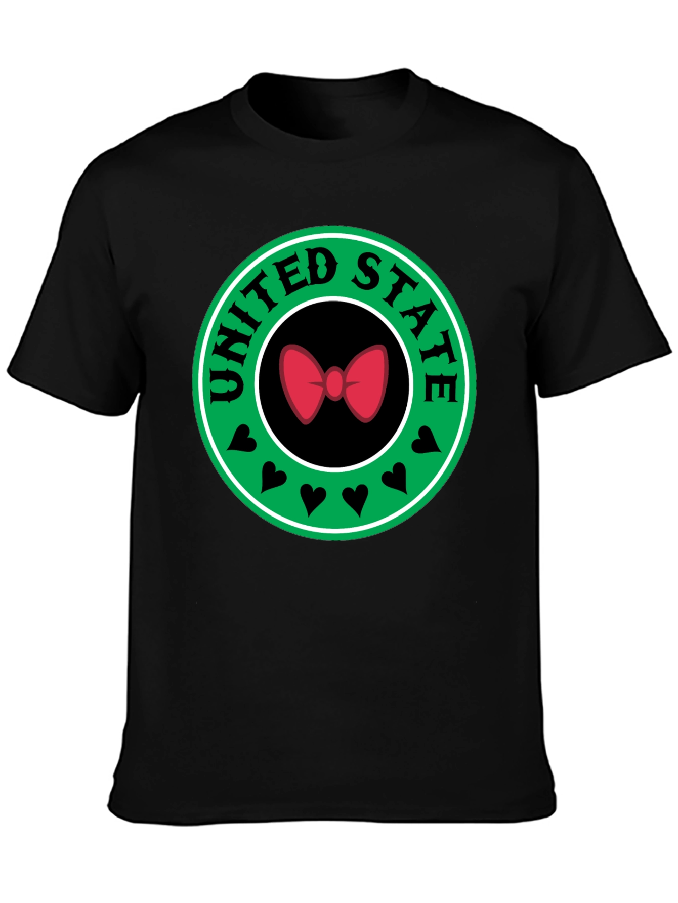 United States Bow Tie Black T-Shirt