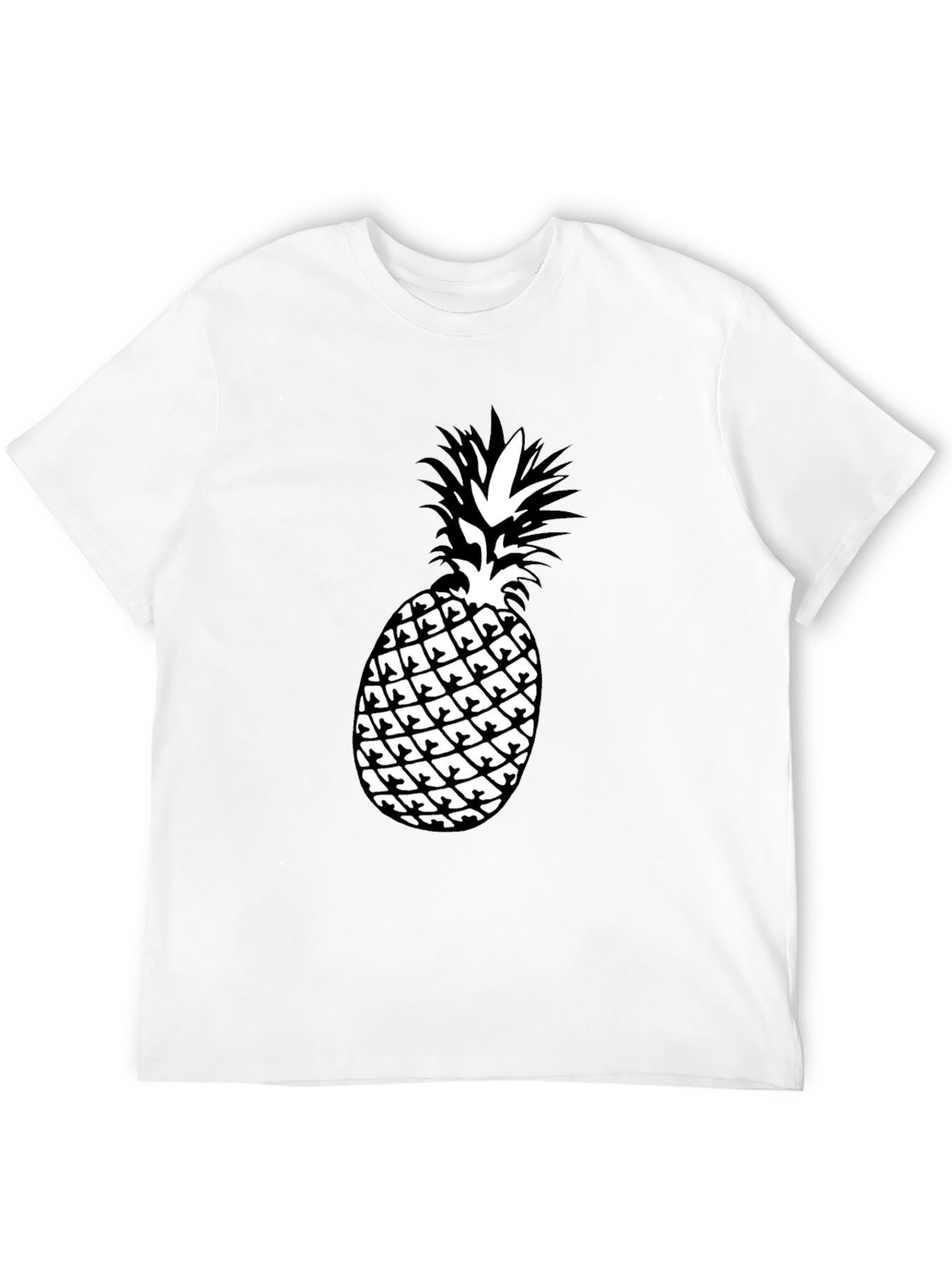 Black Pineapple Graphic Tee - Tropical Style