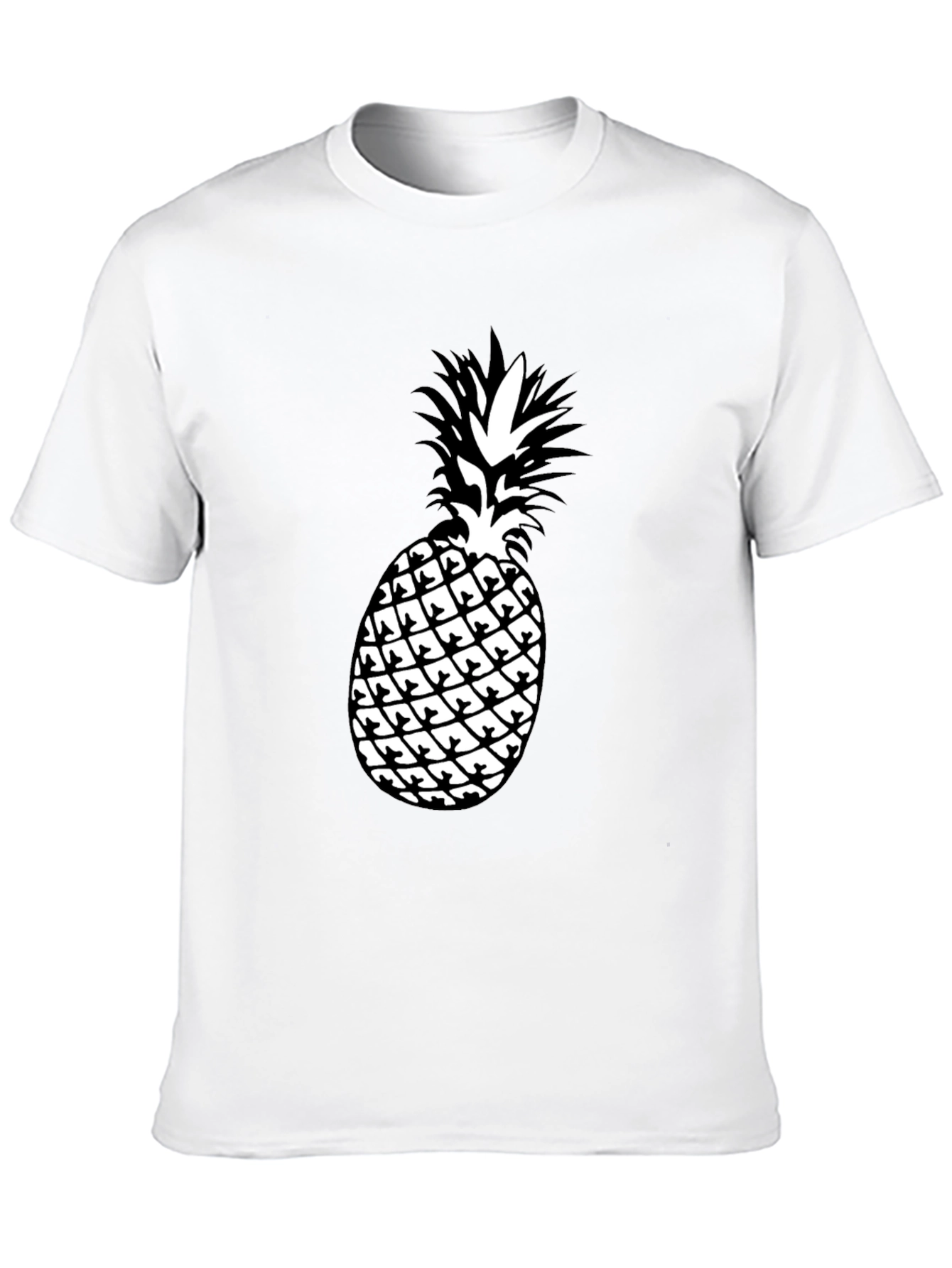 Black Pineapple Graphic Tee - Tropical Style