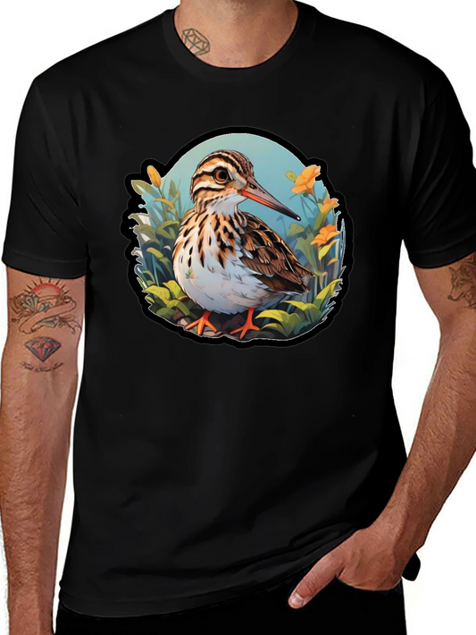 Sandpiper Bird Graphic Tee - Nature Inspired T-Shirt