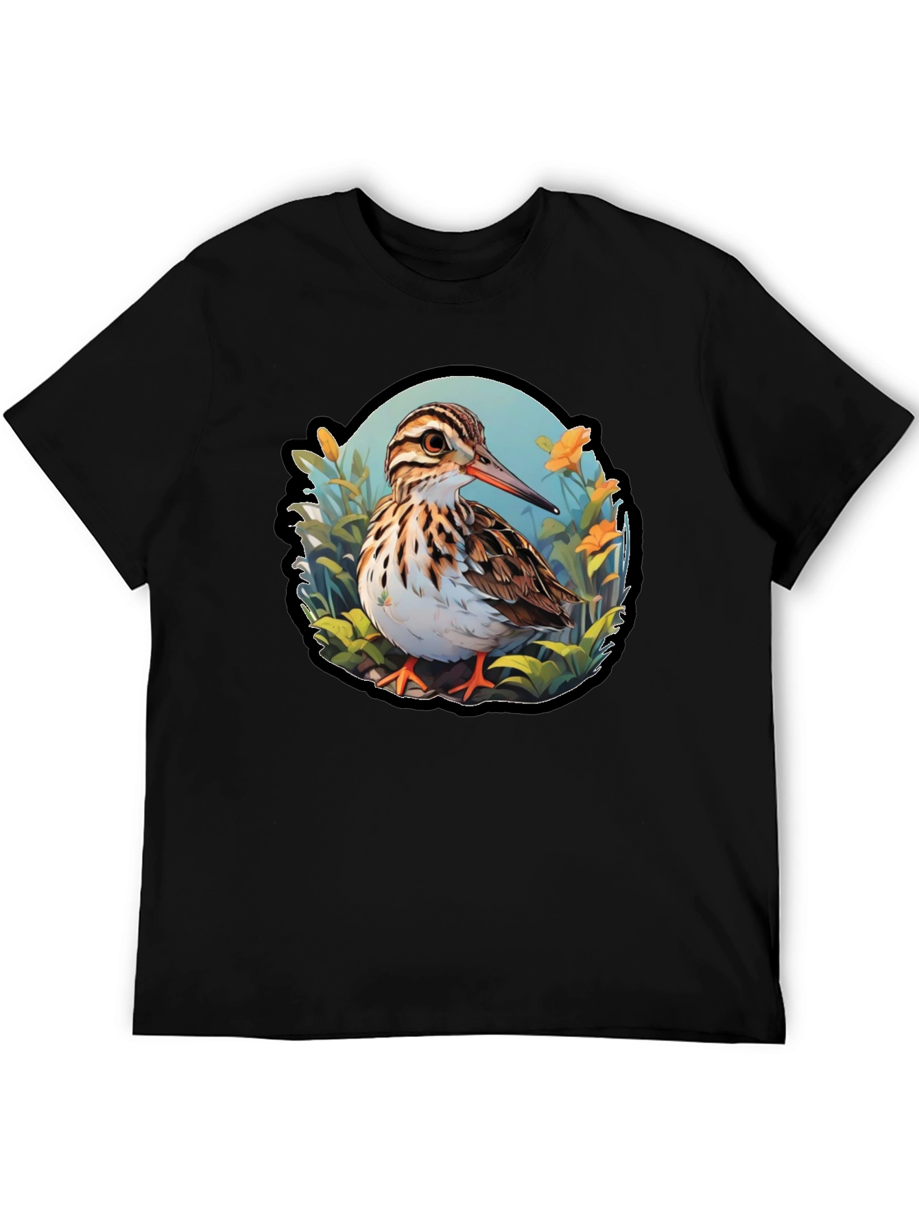 Sandpiper Bird Graphic Tee - Nature Inspired T-Shirt