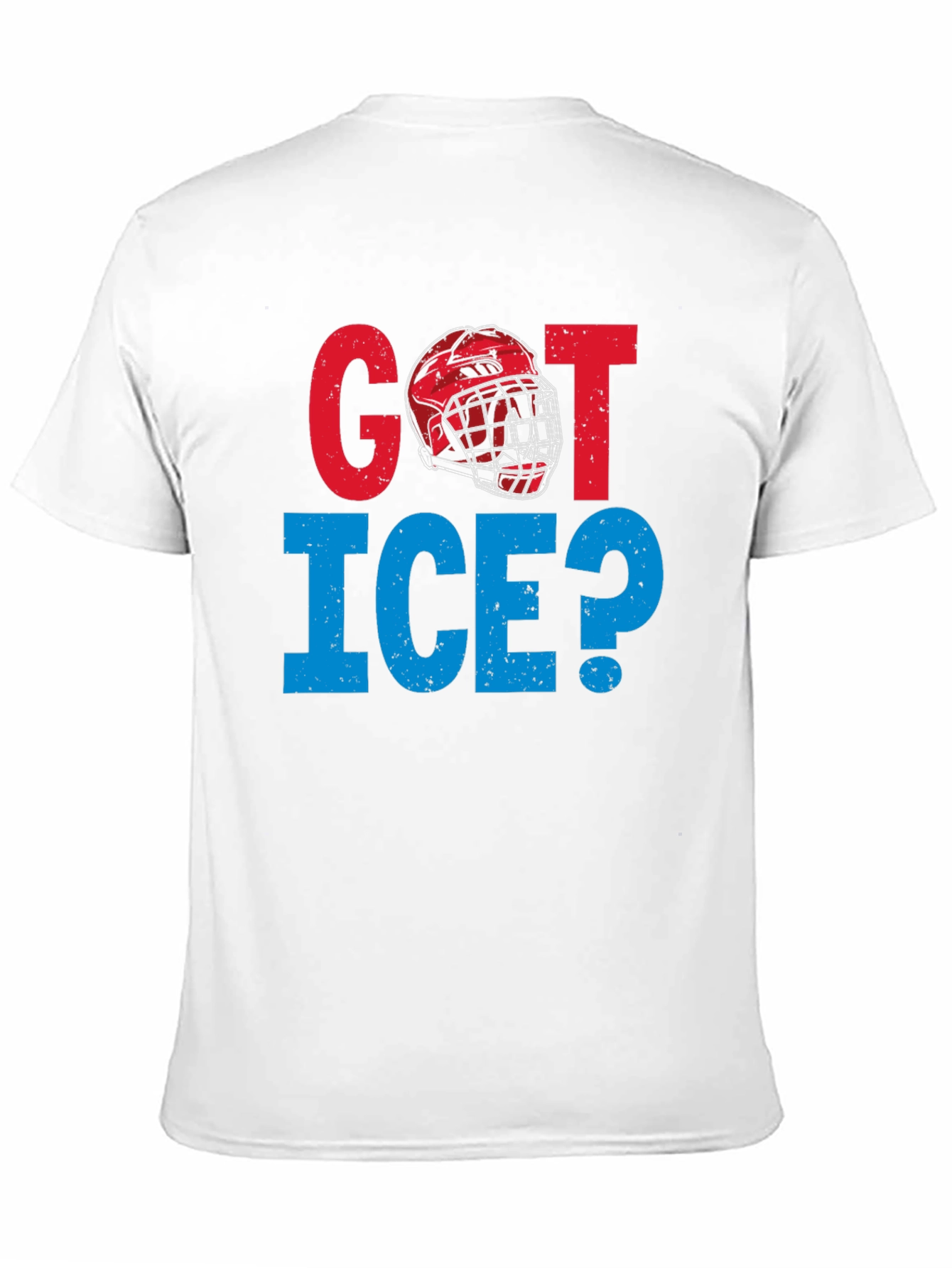 Got Ice? Hockey Graphic Tee - Black Cotton T-Shirt