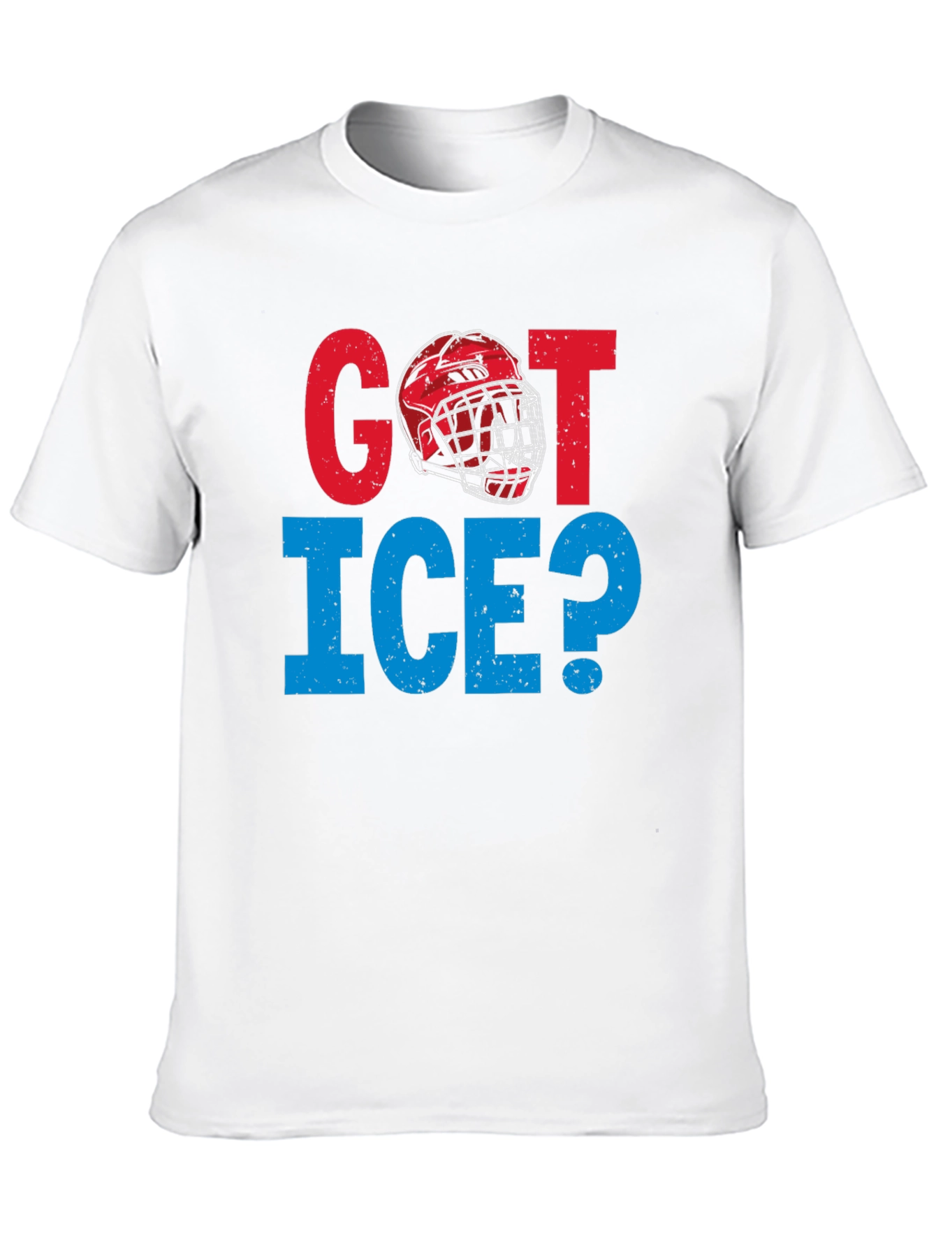 Got Ice? Hockey Graphic Tee - Black Cotton T-Shirt