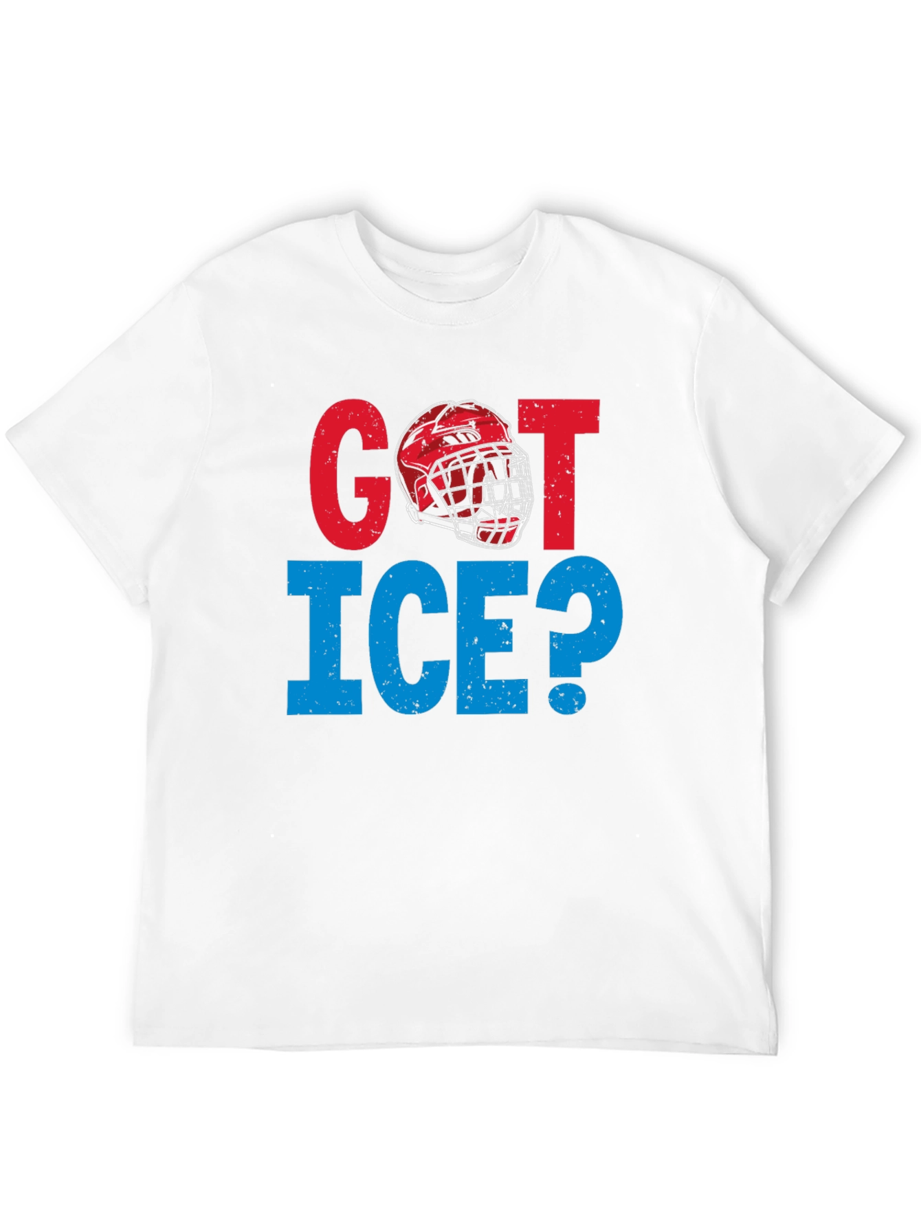 Got Ice? Hockey Graphic Tee - Black Cotton T-Shirt