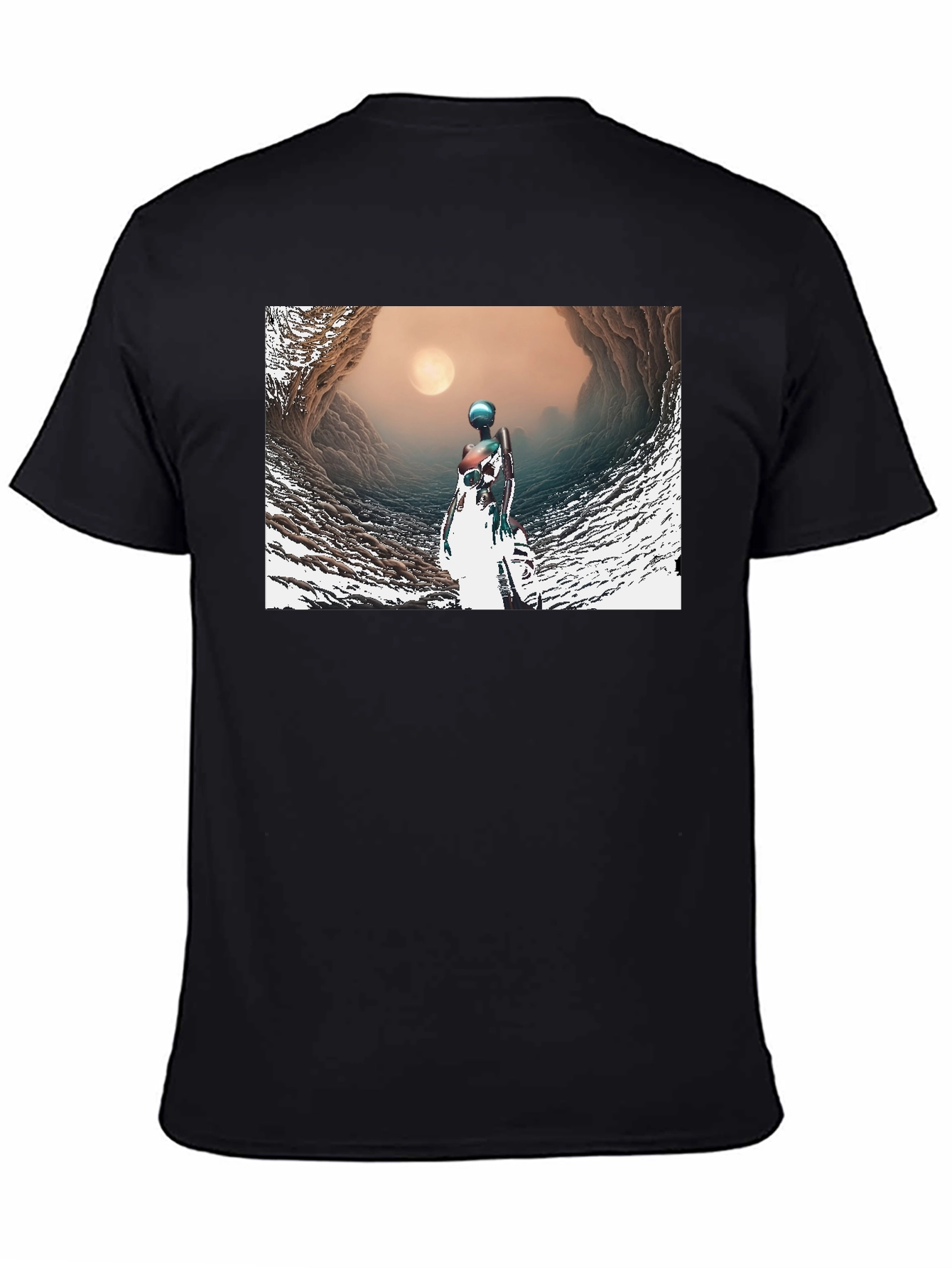 Abstract Figure Black T-Shirt