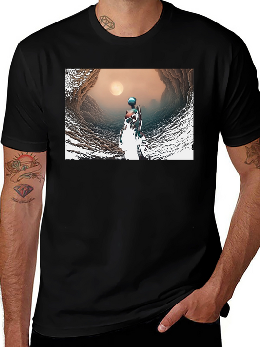 Abstract Figure Black T-Shirt