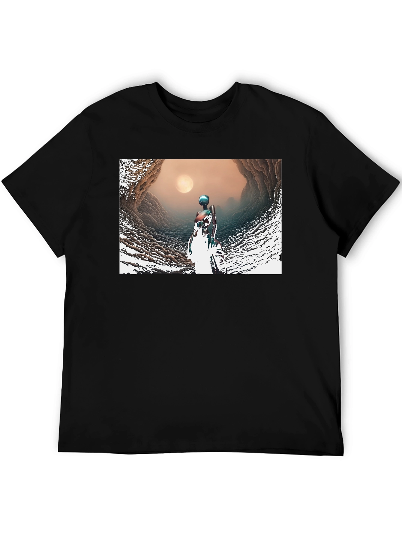 Abstract Figure Black T-Shirt