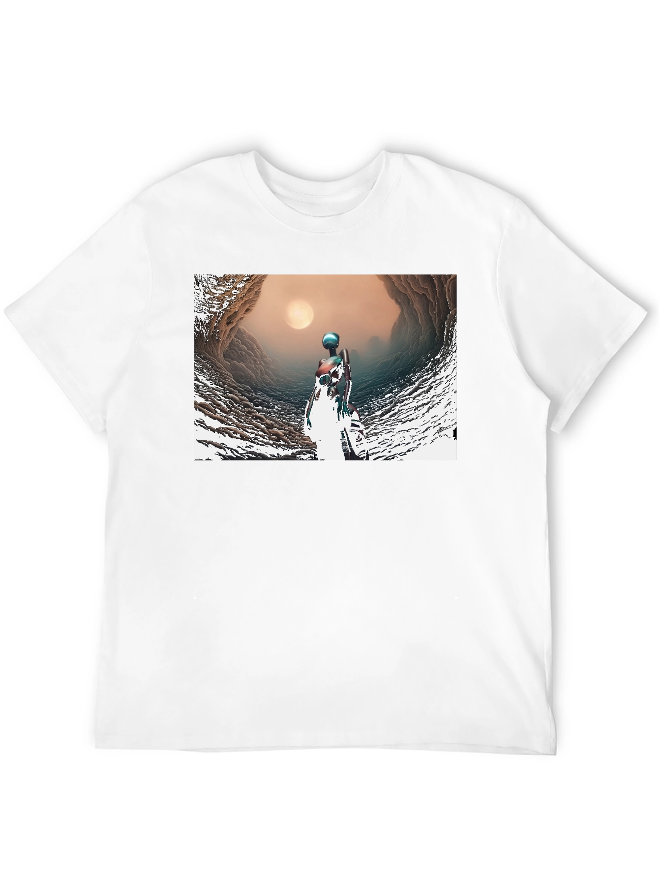 Abstract Figure Black T-Shirt