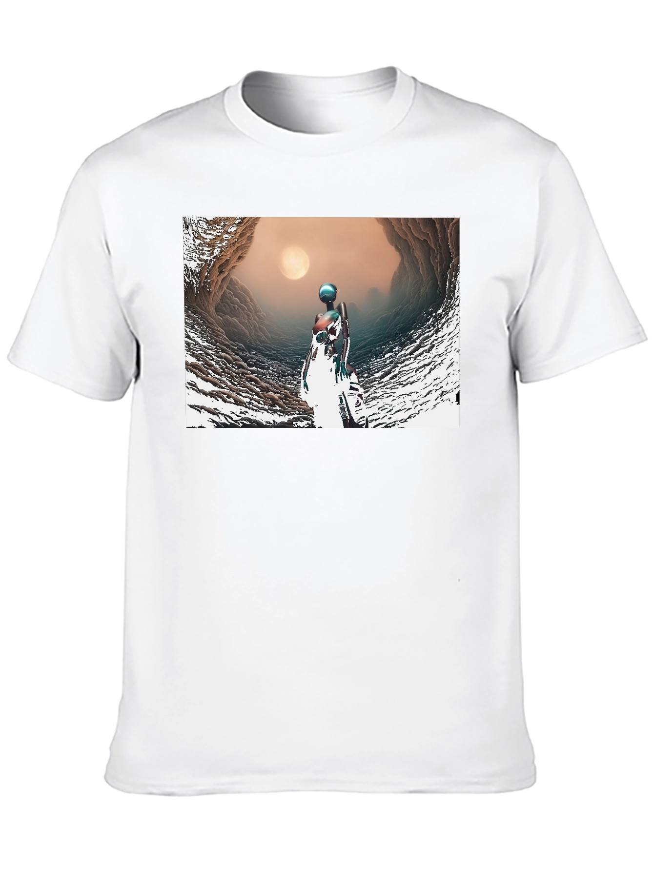 Abstract Figure Black T-Shirt