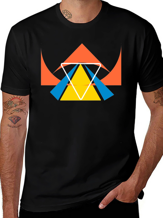 Geometric Graphic Tee - Modern Minimalist Design