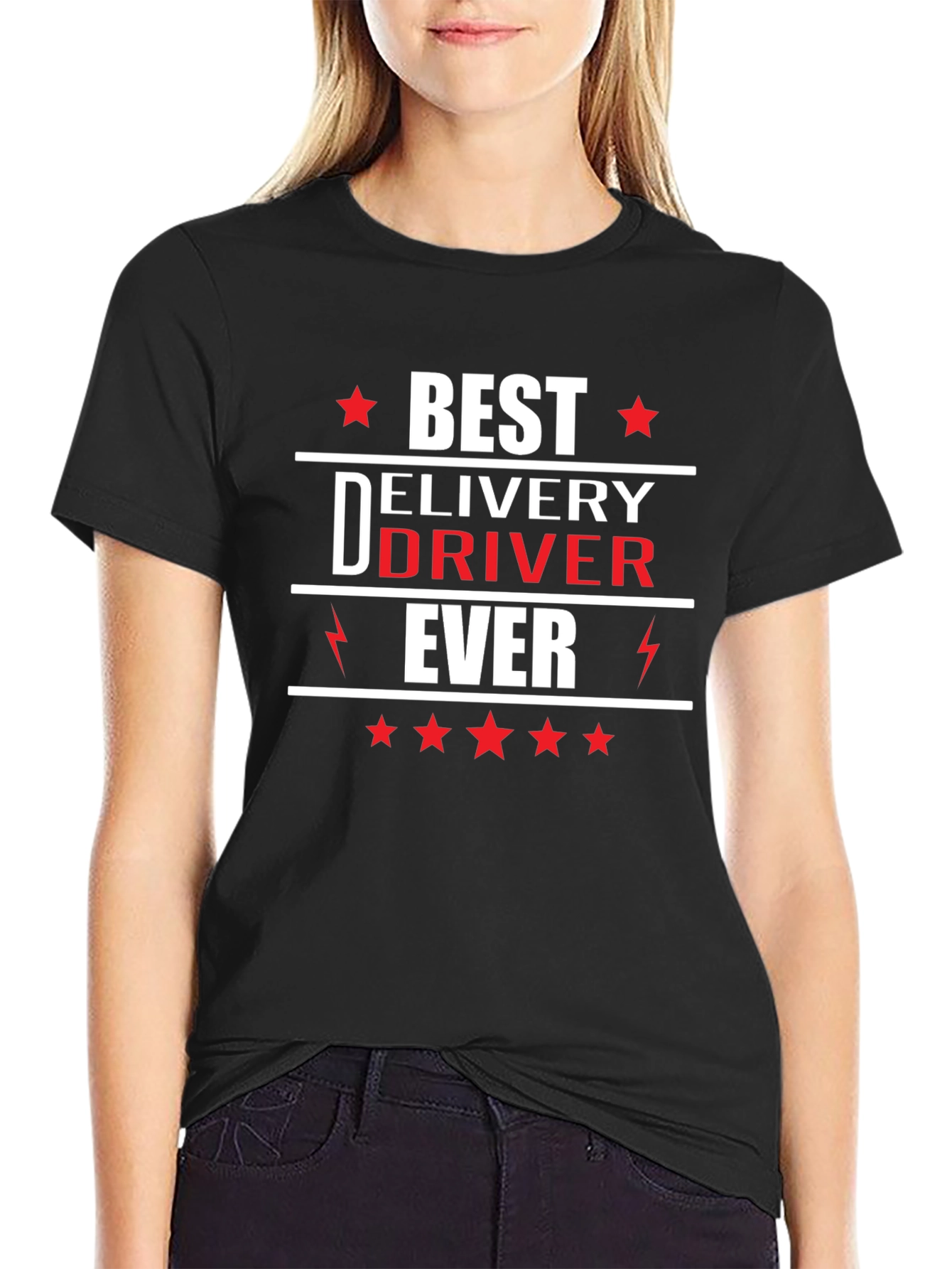 Best Delivery Driver Ever Black T-Shirt