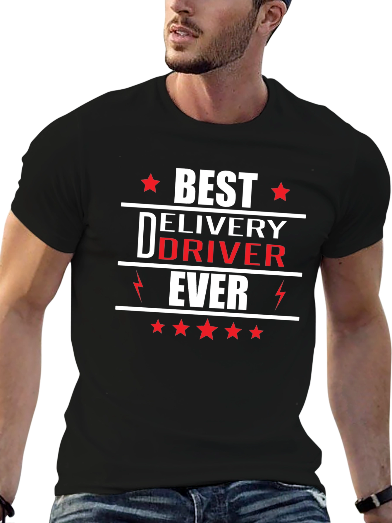 Best Delivery Driver Ever Black T-Shirt