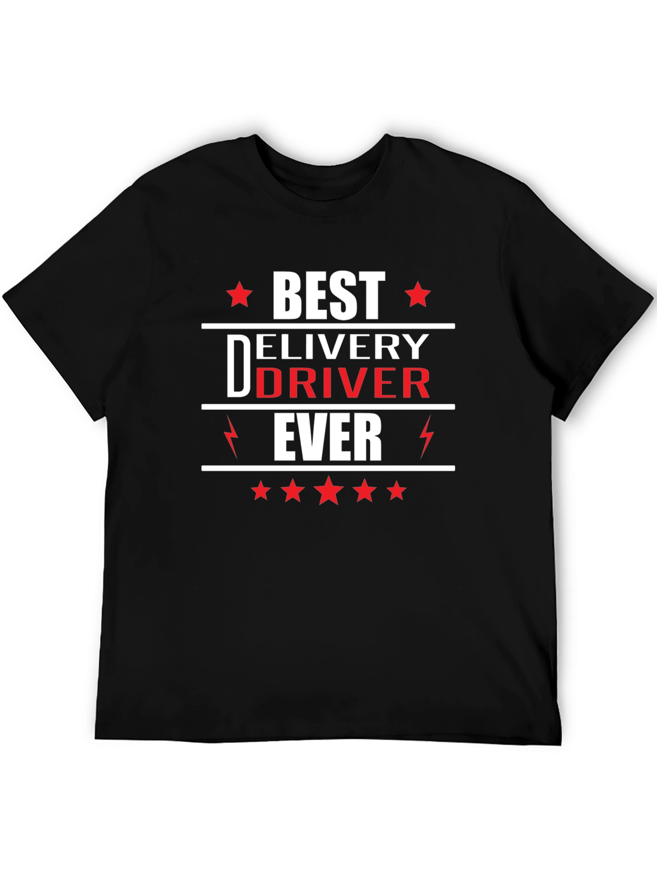 Best Delivery Driver Ever Black T-Shirt