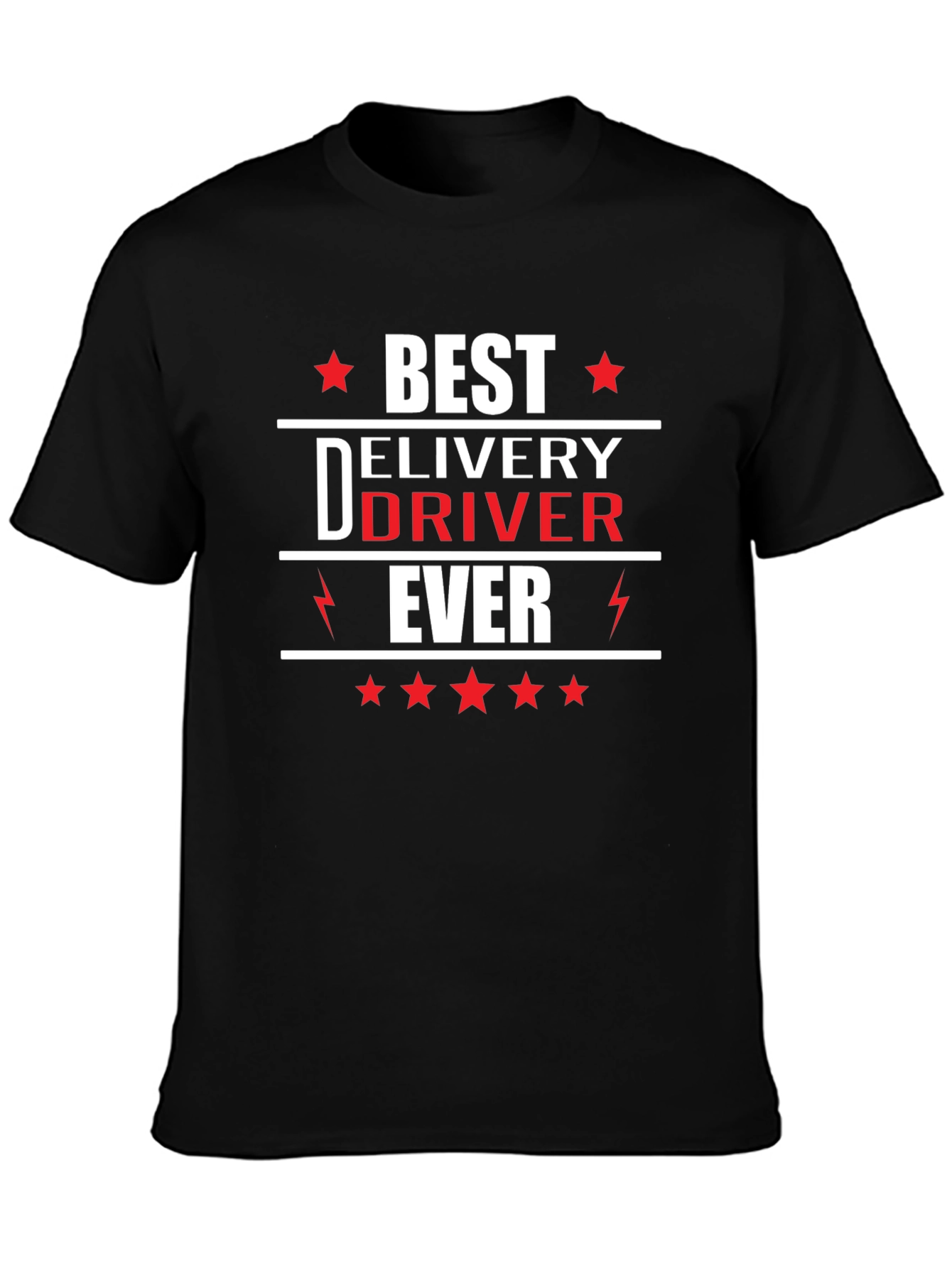 Best Delivery Driver Ever Black T-Shirt