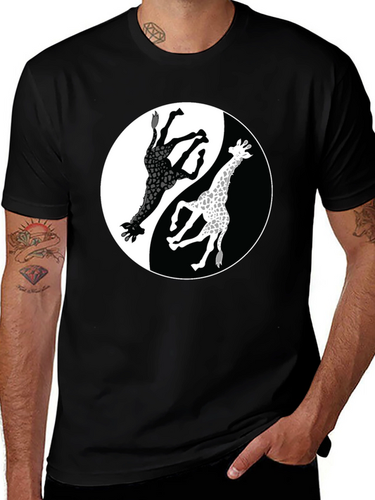Yin Yang Giraffe Graphic Tee