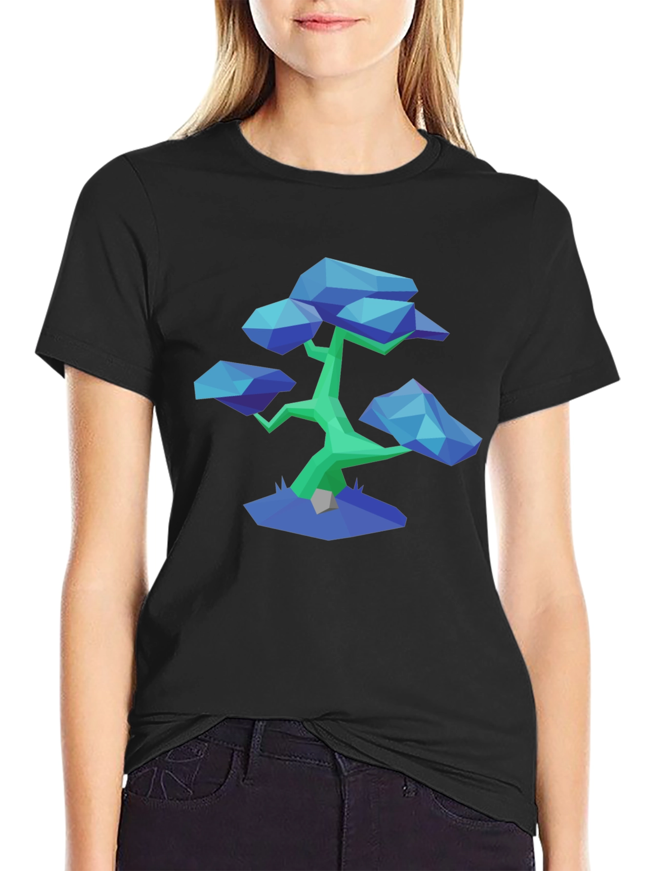Geometric Bonsai Tee - Modern Minimalist Style