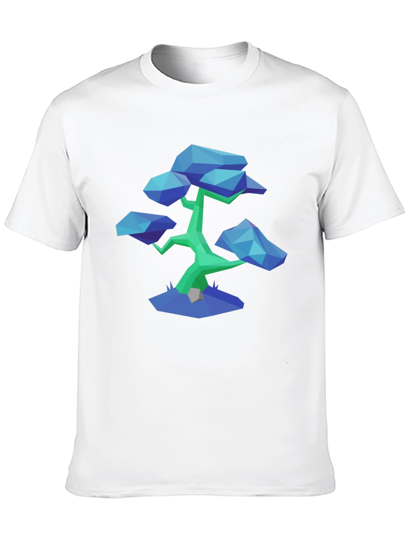 Geometric Bonsai Tee - Modern Minimalist Style
