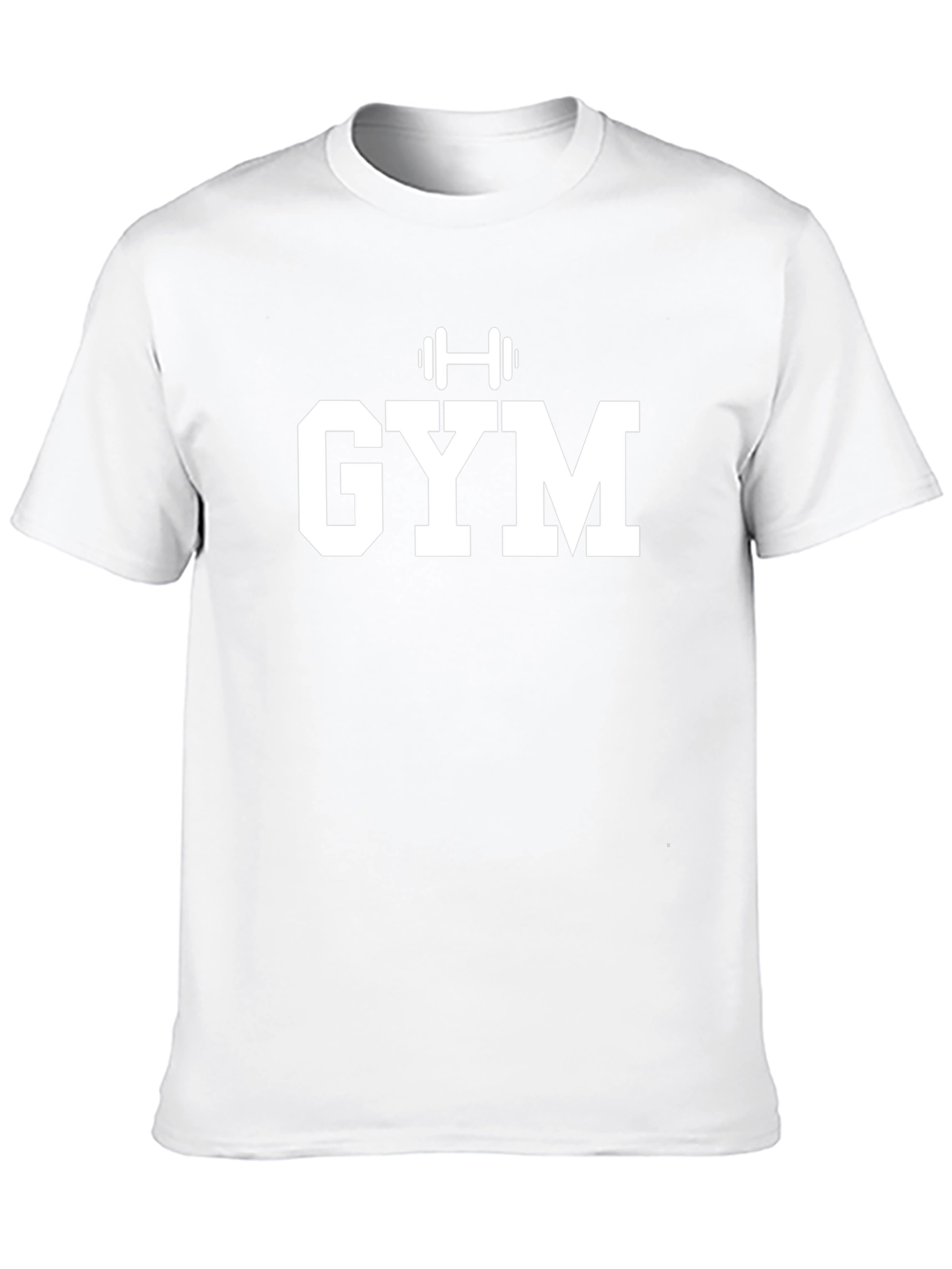 GYM Workout T-Shirt - Black with White Graphic