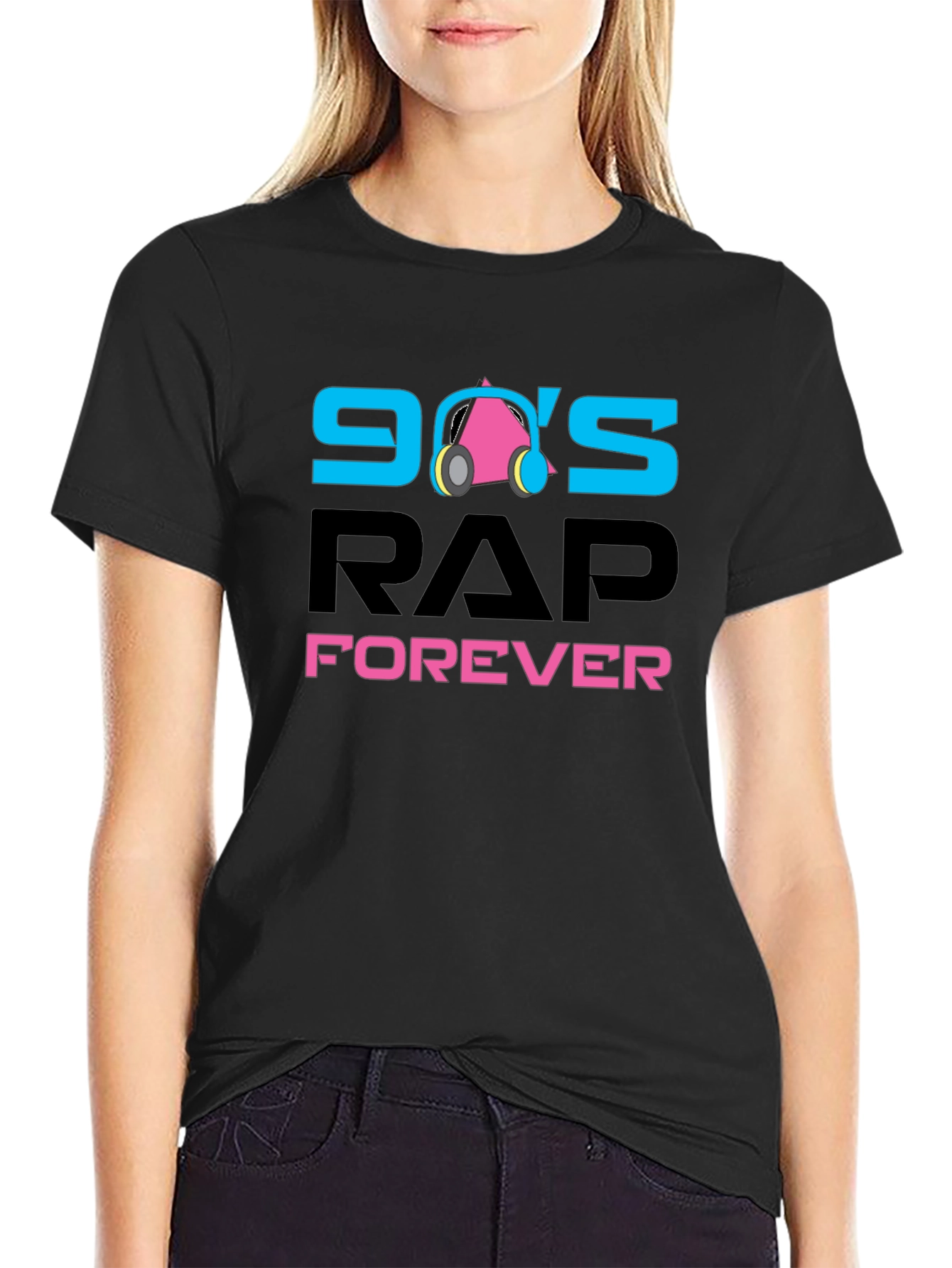 90s Rap Forever Black T-Shirt