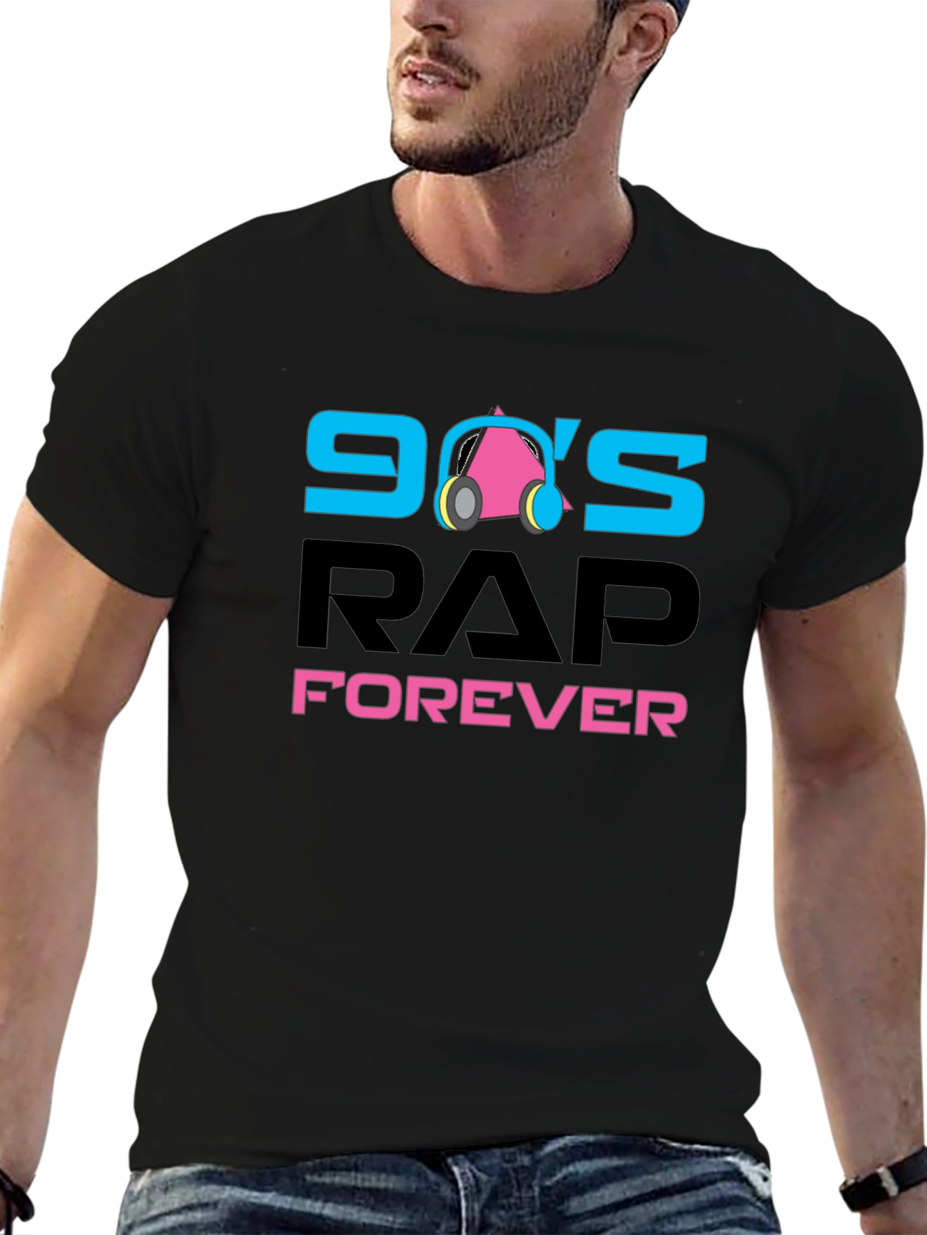 90s Rap Forever Black T-Shirt
