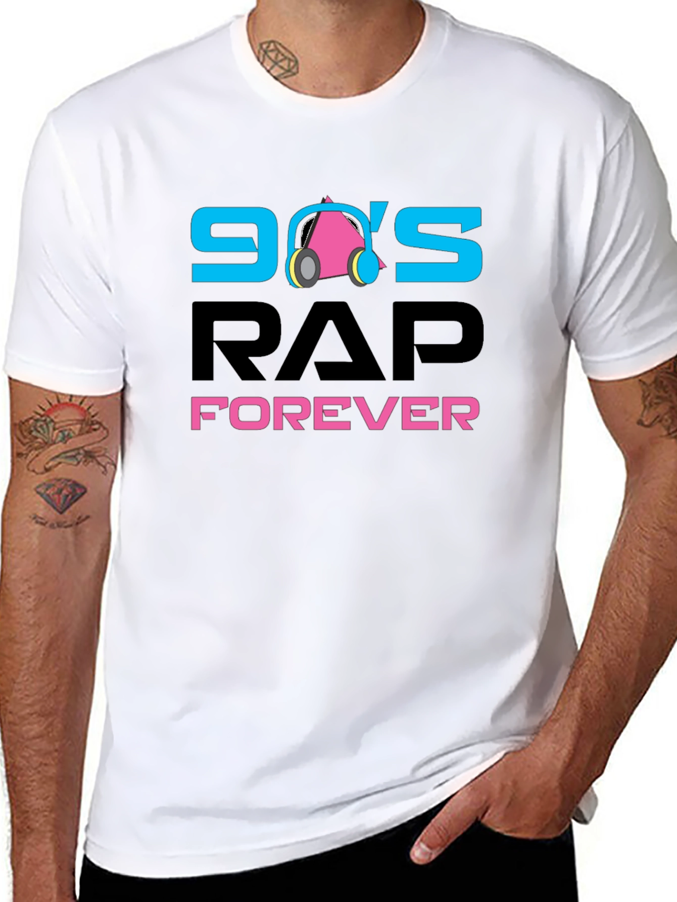 90s Rap Forever Black T-Shirt
