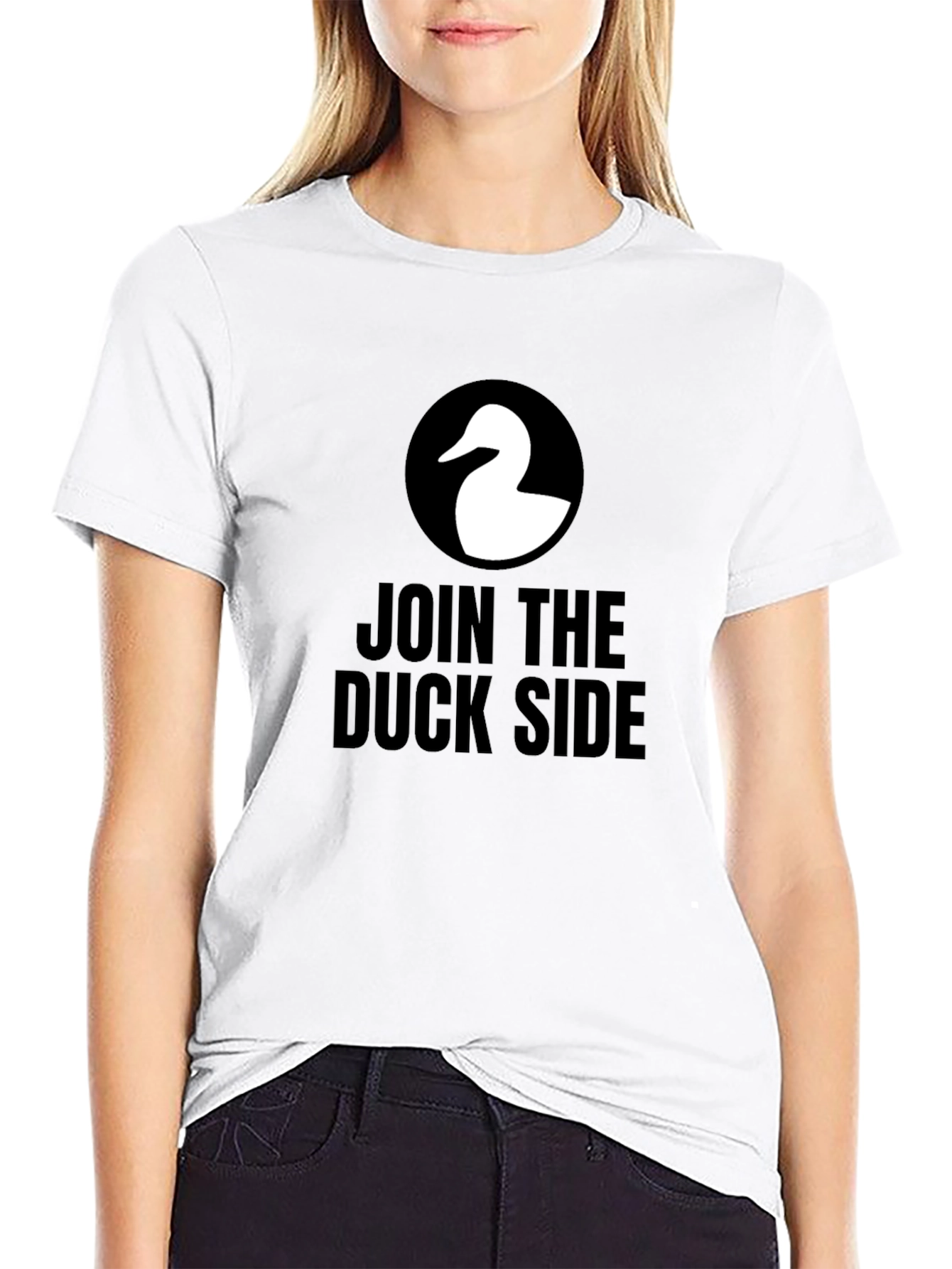 Join the Duck Side T-Shirt - Black Cotton Tee