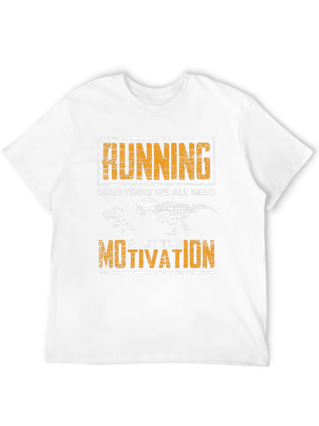 Running Motivation T-Shirt - Dinosaur Chase Graphic