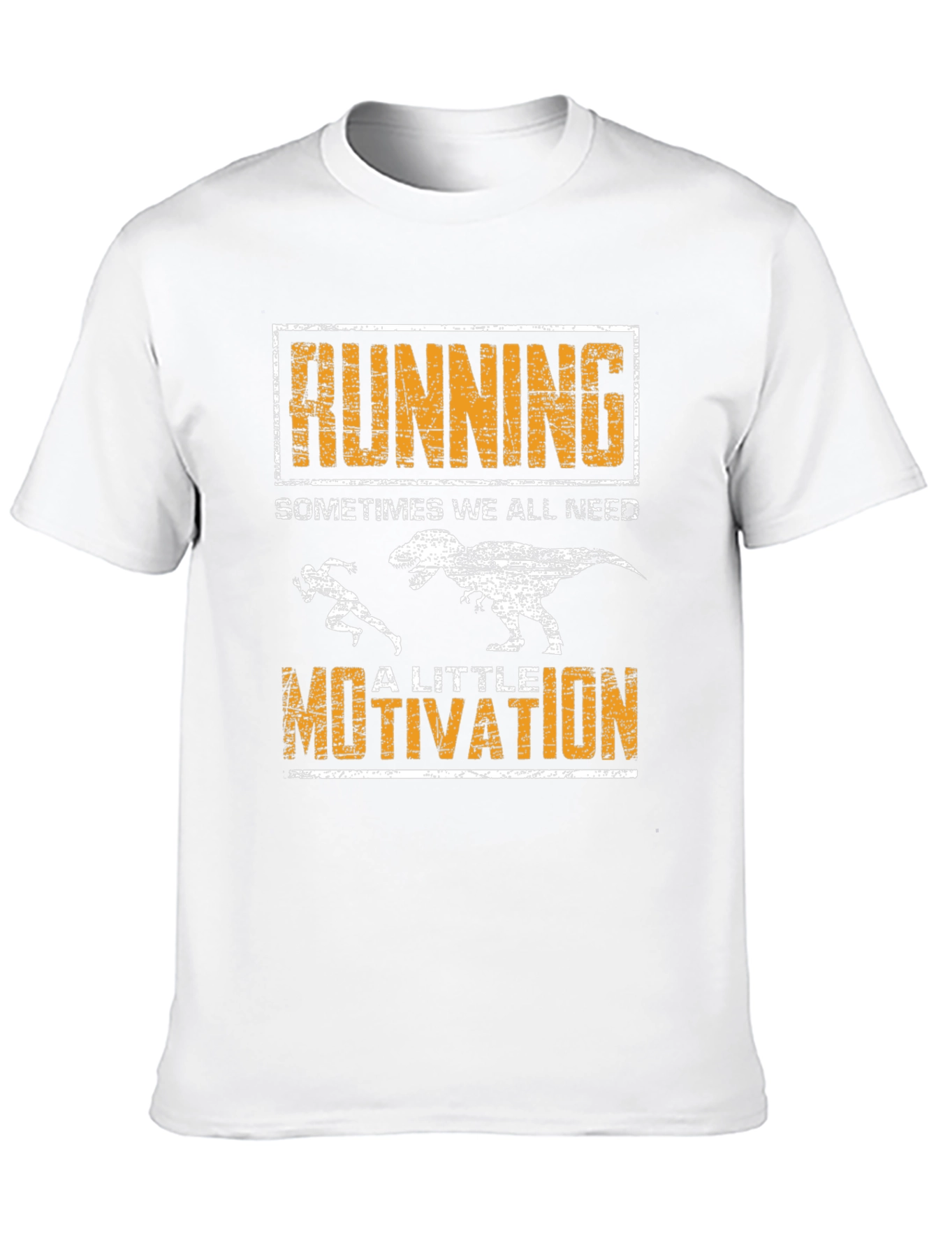 Running Motivation T-Shirt - Dinosaur Chase Graphic