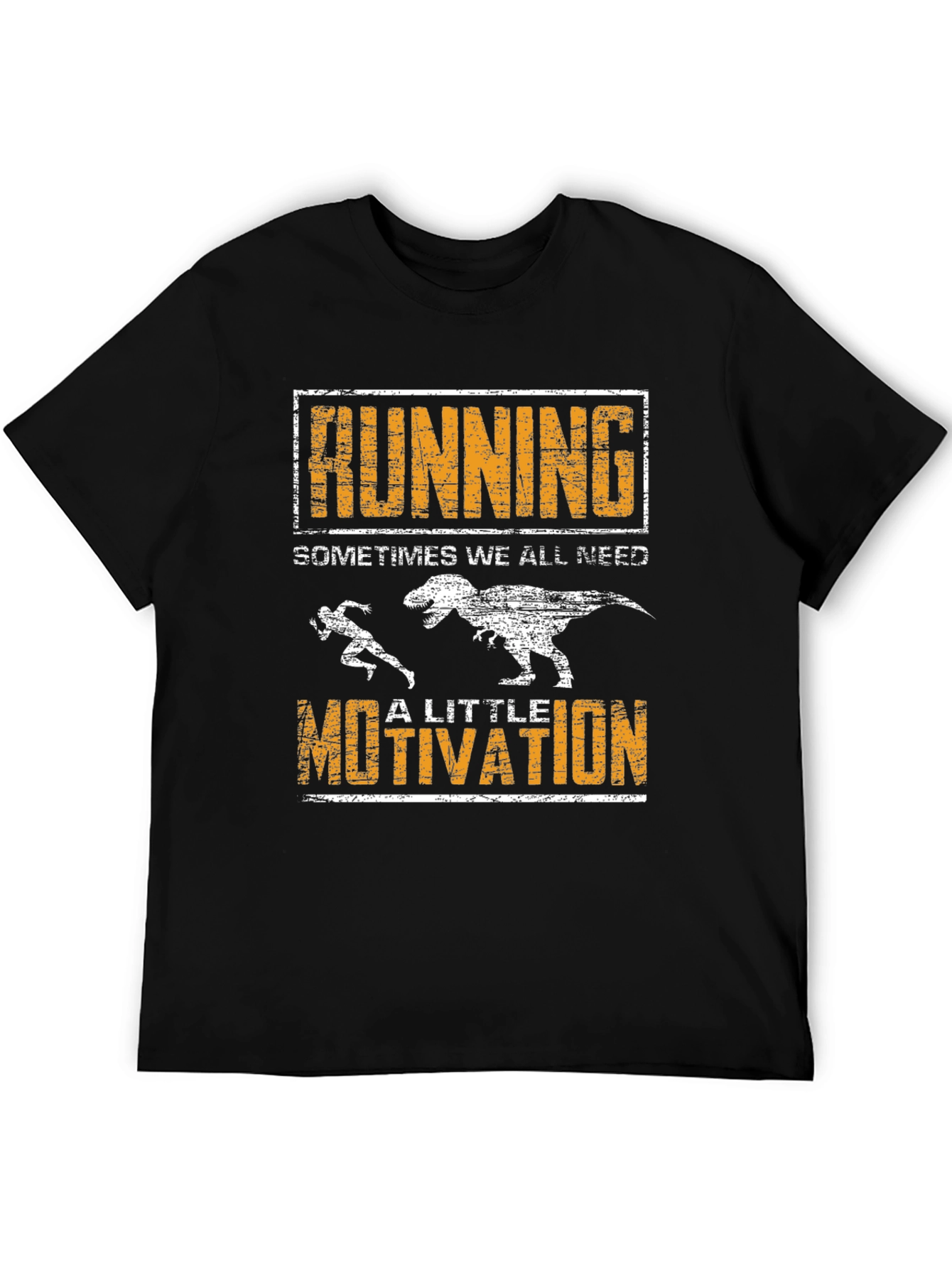 Running Motivation T-Shirt - Dinosaur Chase Graphic