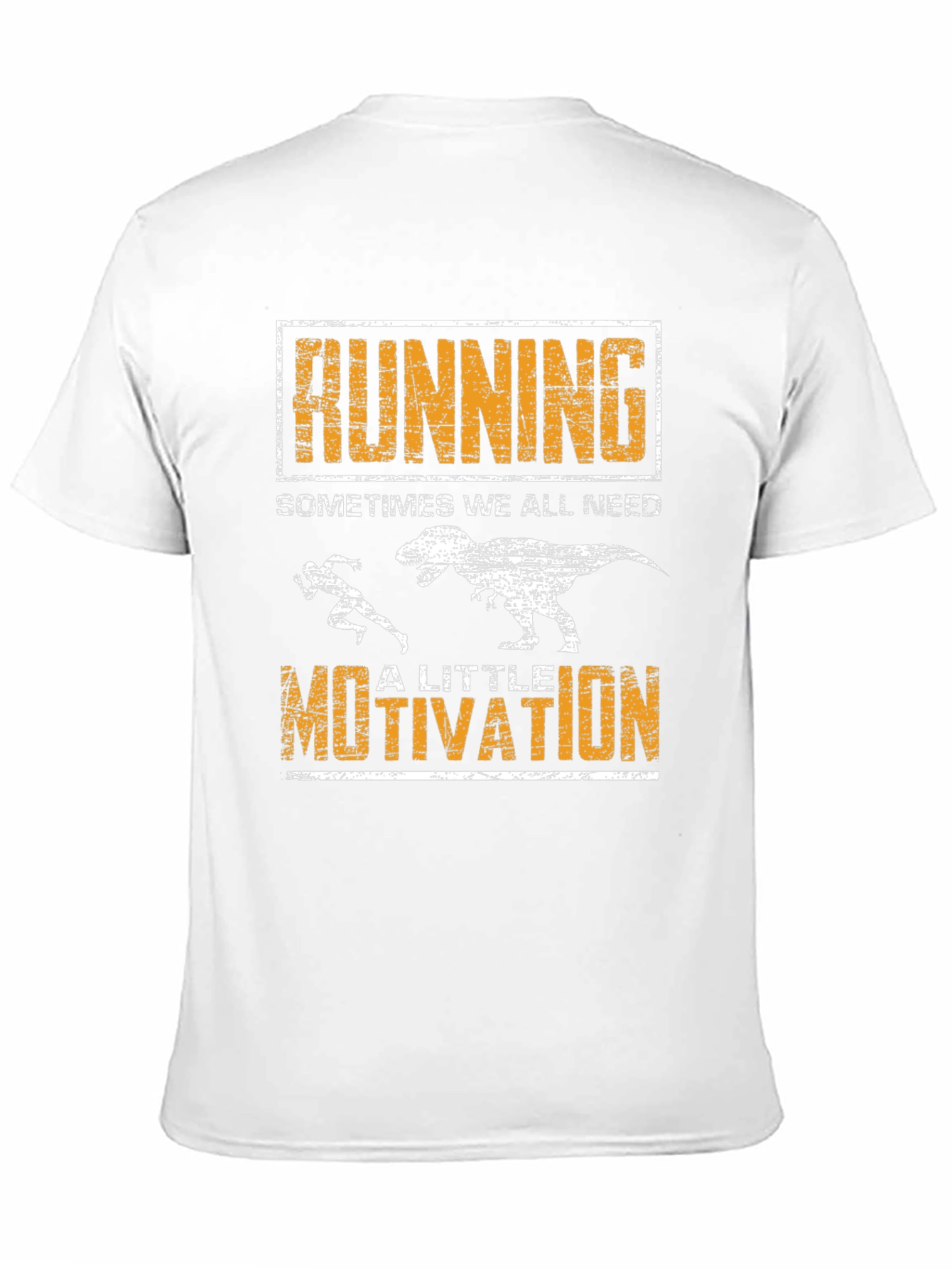 Running Motivation T-Shirt - Dinosaur Chase Graphic