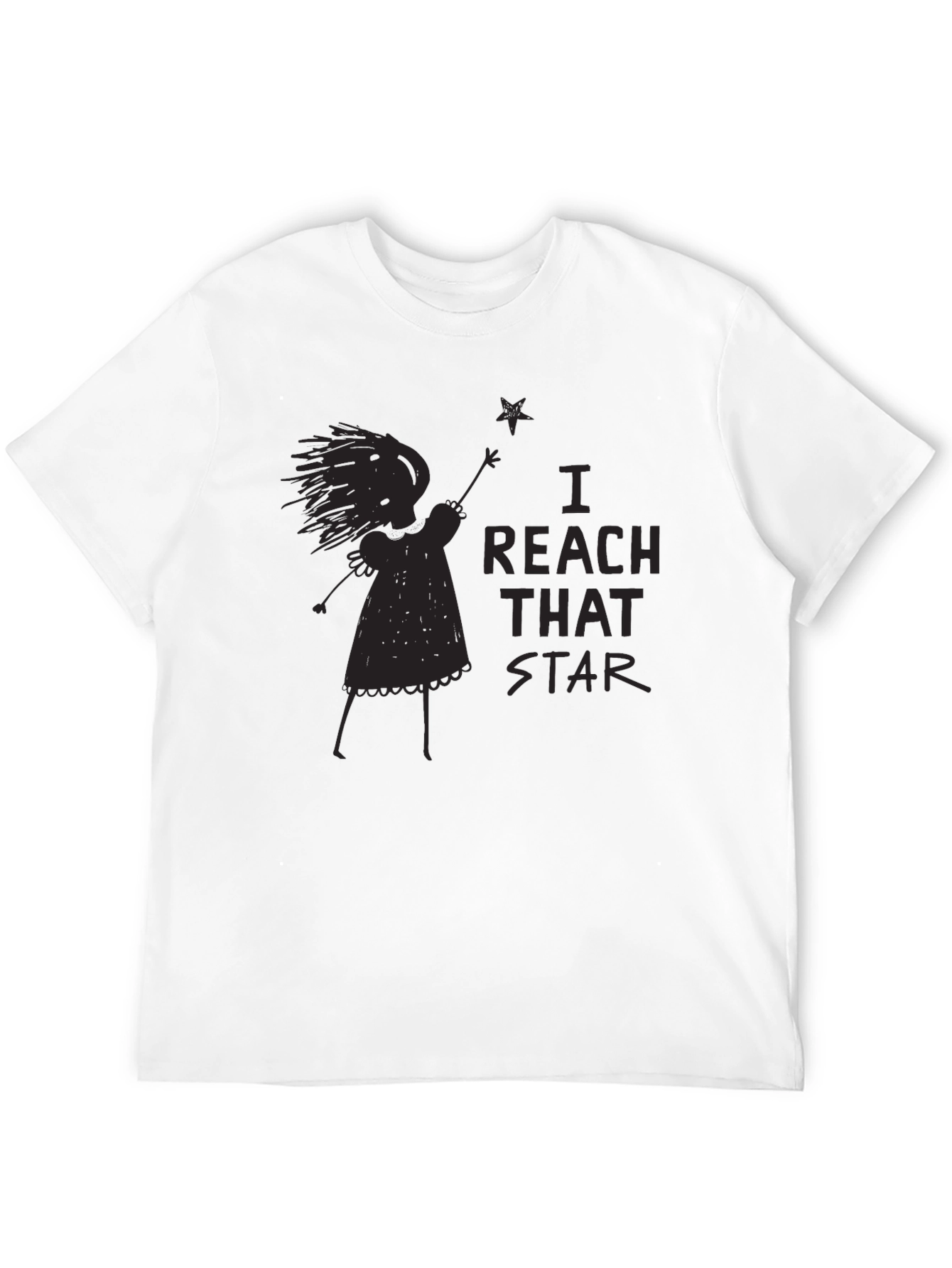 I Reach That Star Black Graphic Tee