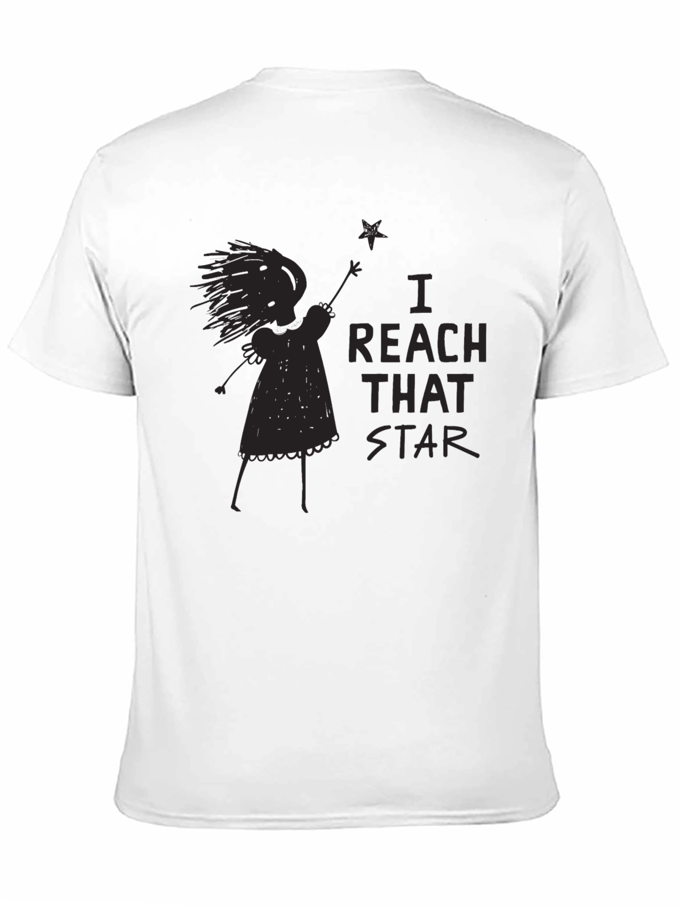 I Reach That Star Black Graphic Tee