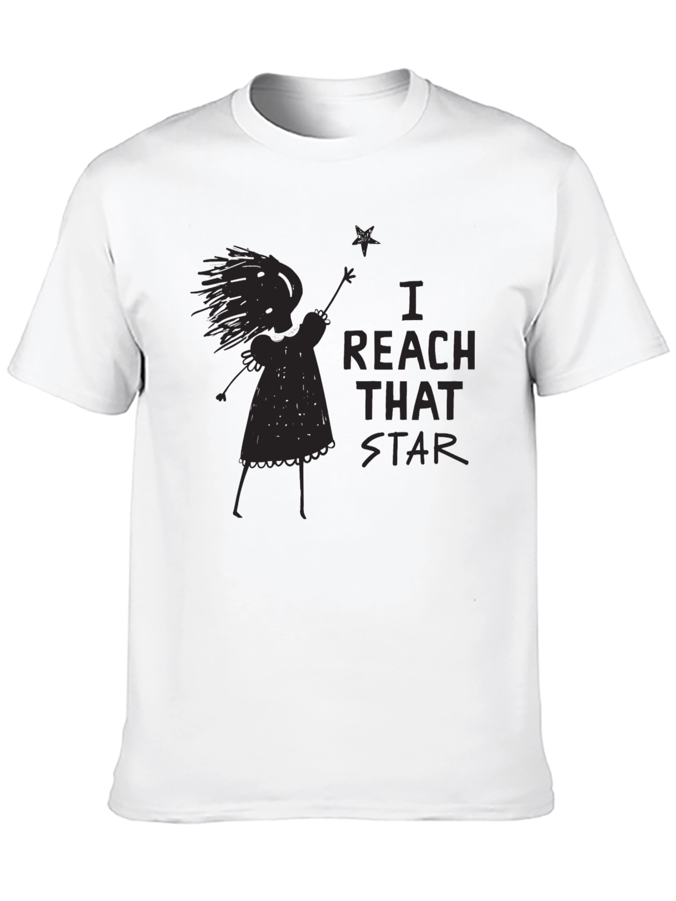 I Reach That Star Black Graphic Tee