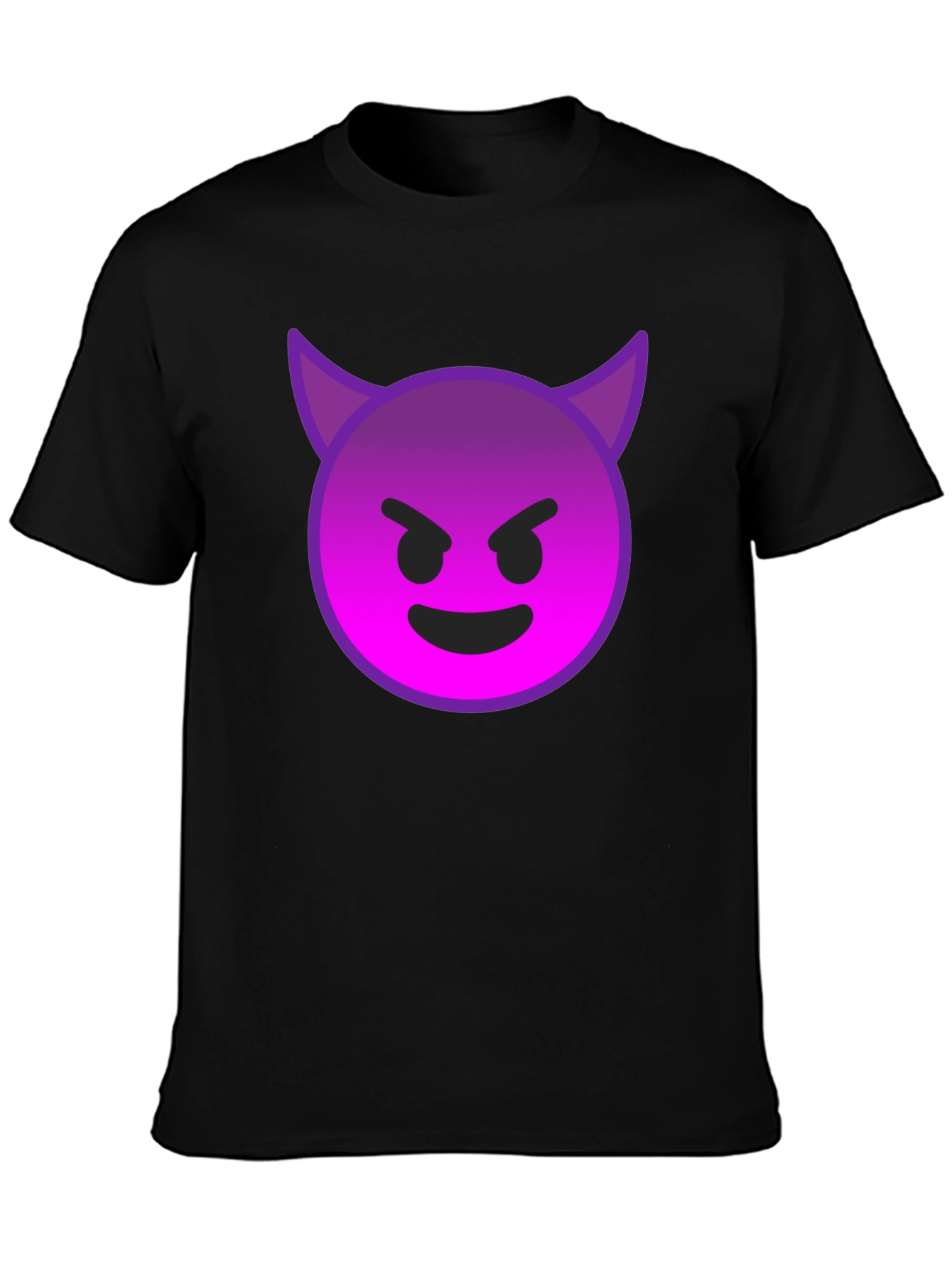 Devil Emoji Graphic Tee - Black