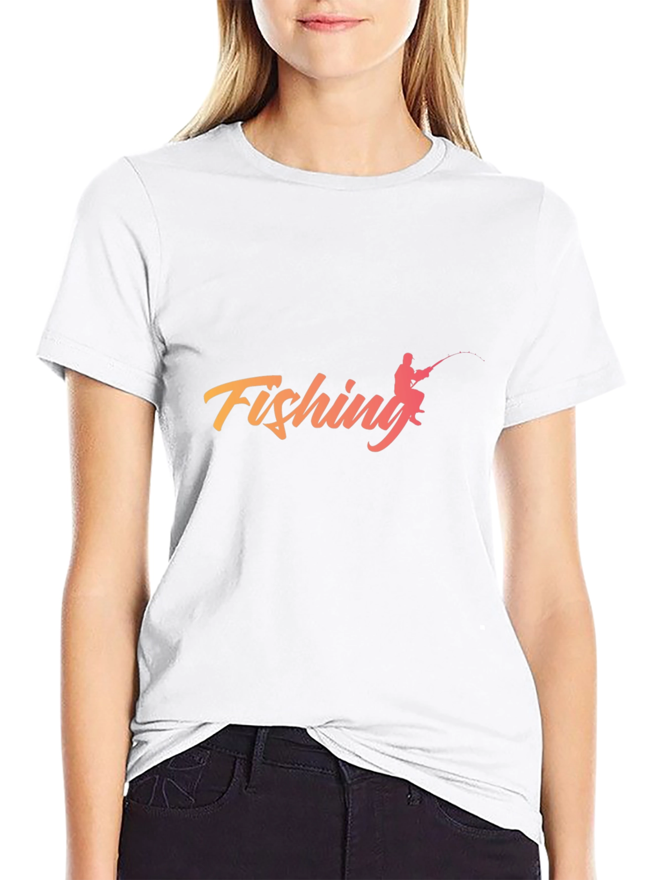 Fishing Graphic Tee - Black Cotton Comfort
