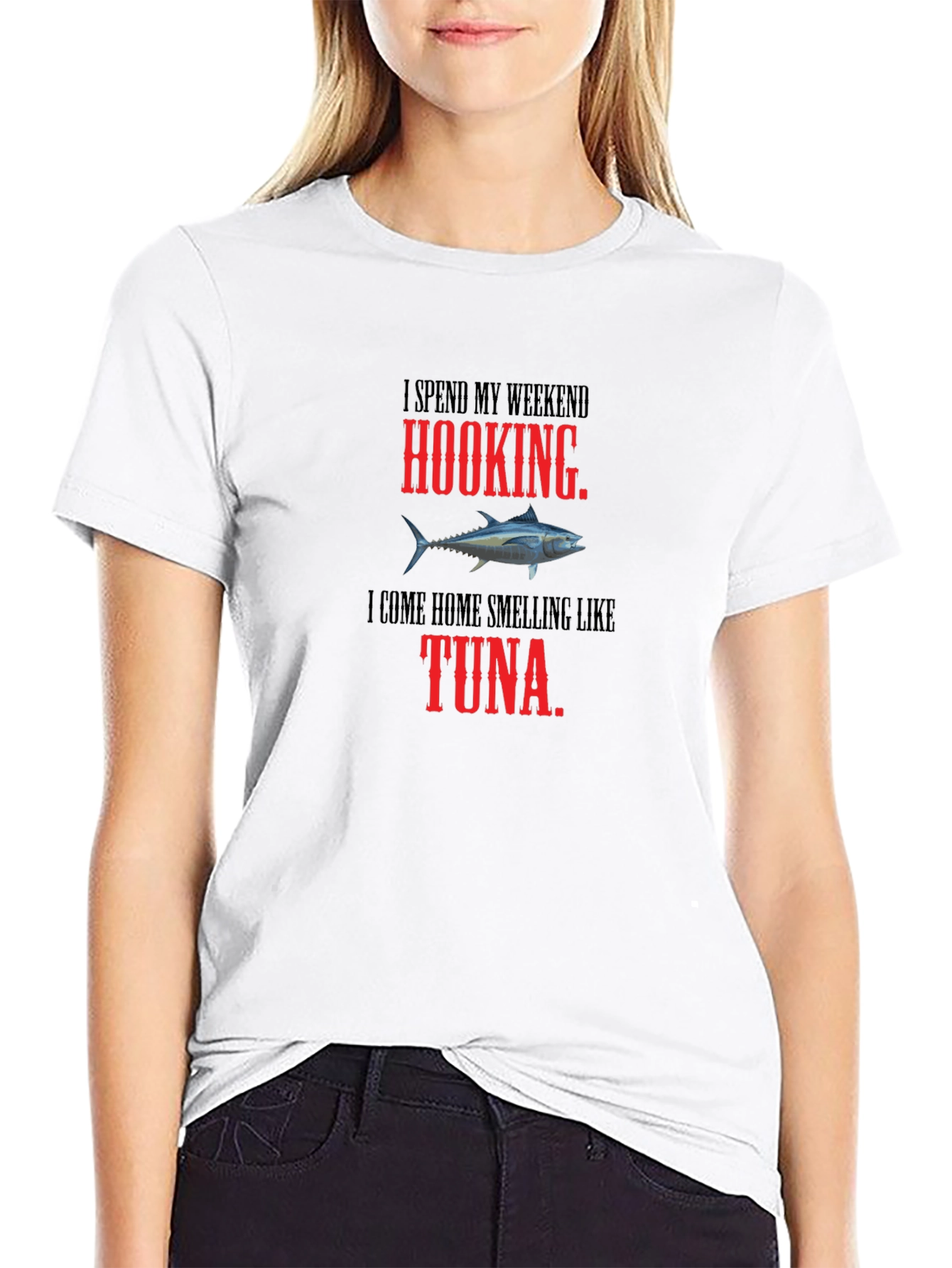 Hooking Tuna Graphic Tee - Funny Fishing Shirt