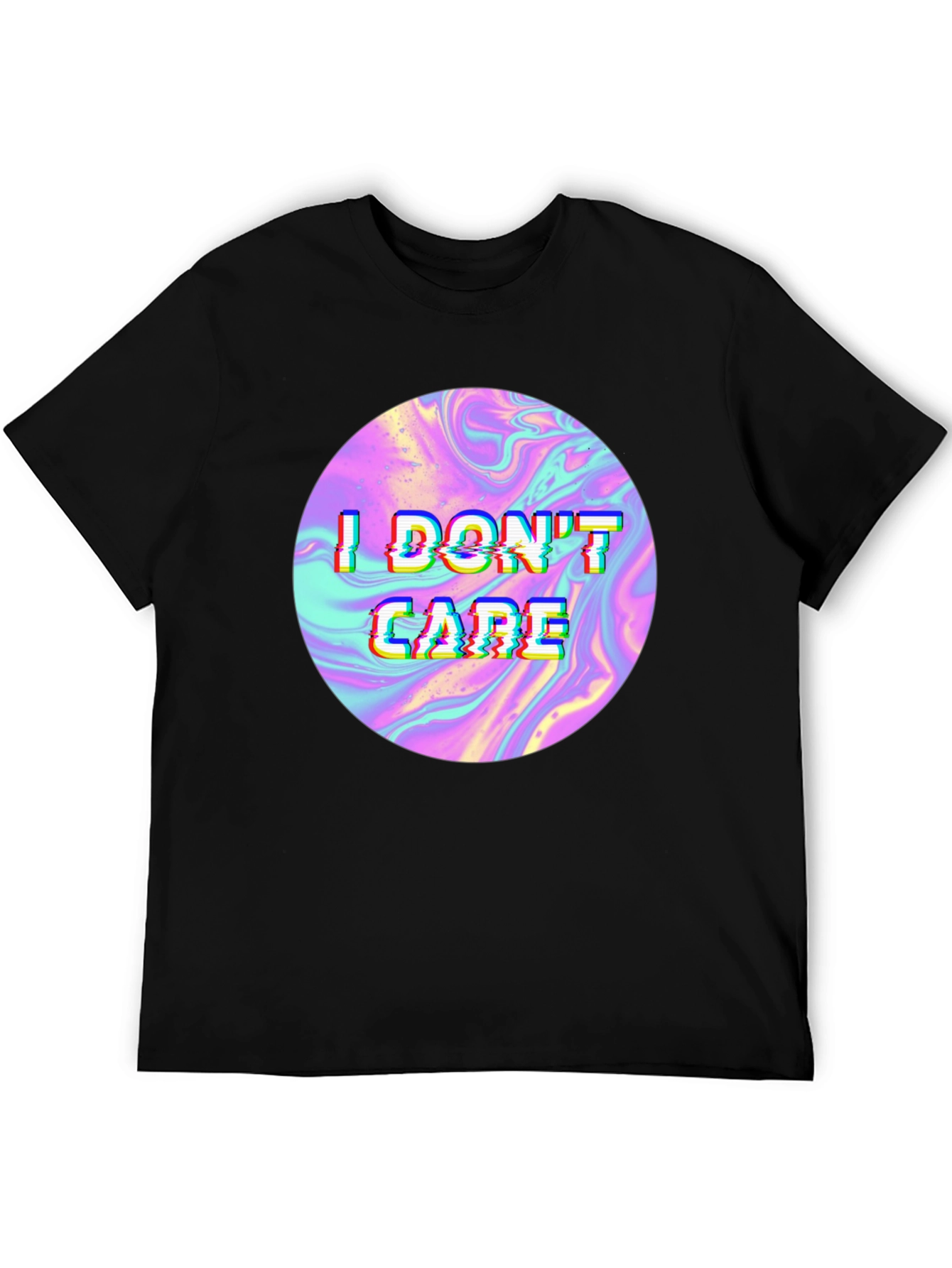 I Dont Care Holographic T-Shirt