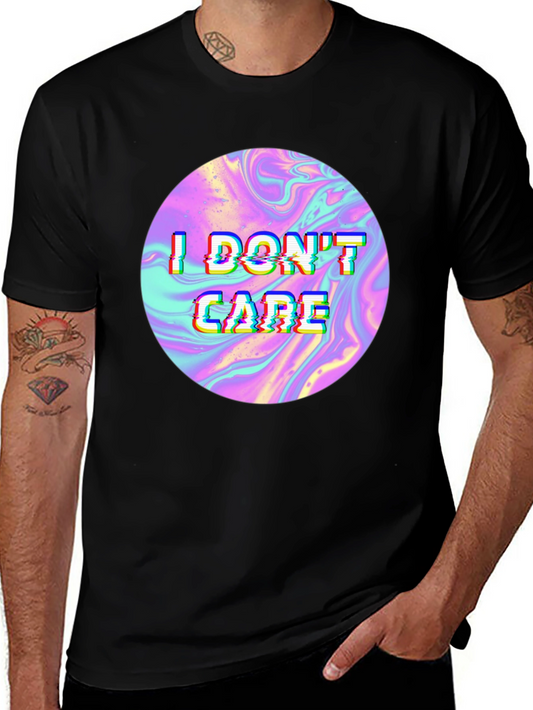 I Dont Care Holographic T-Shirt