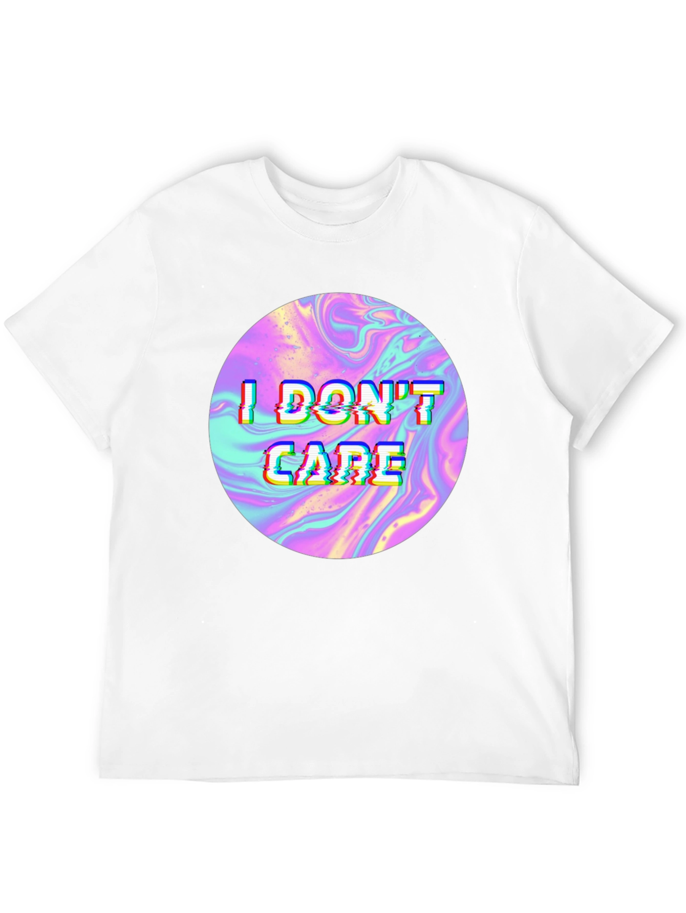 I Dont Care Holographic T-Shirt